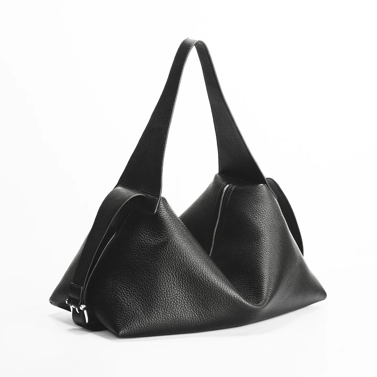 Pebbled Leather Hobo - Image 6