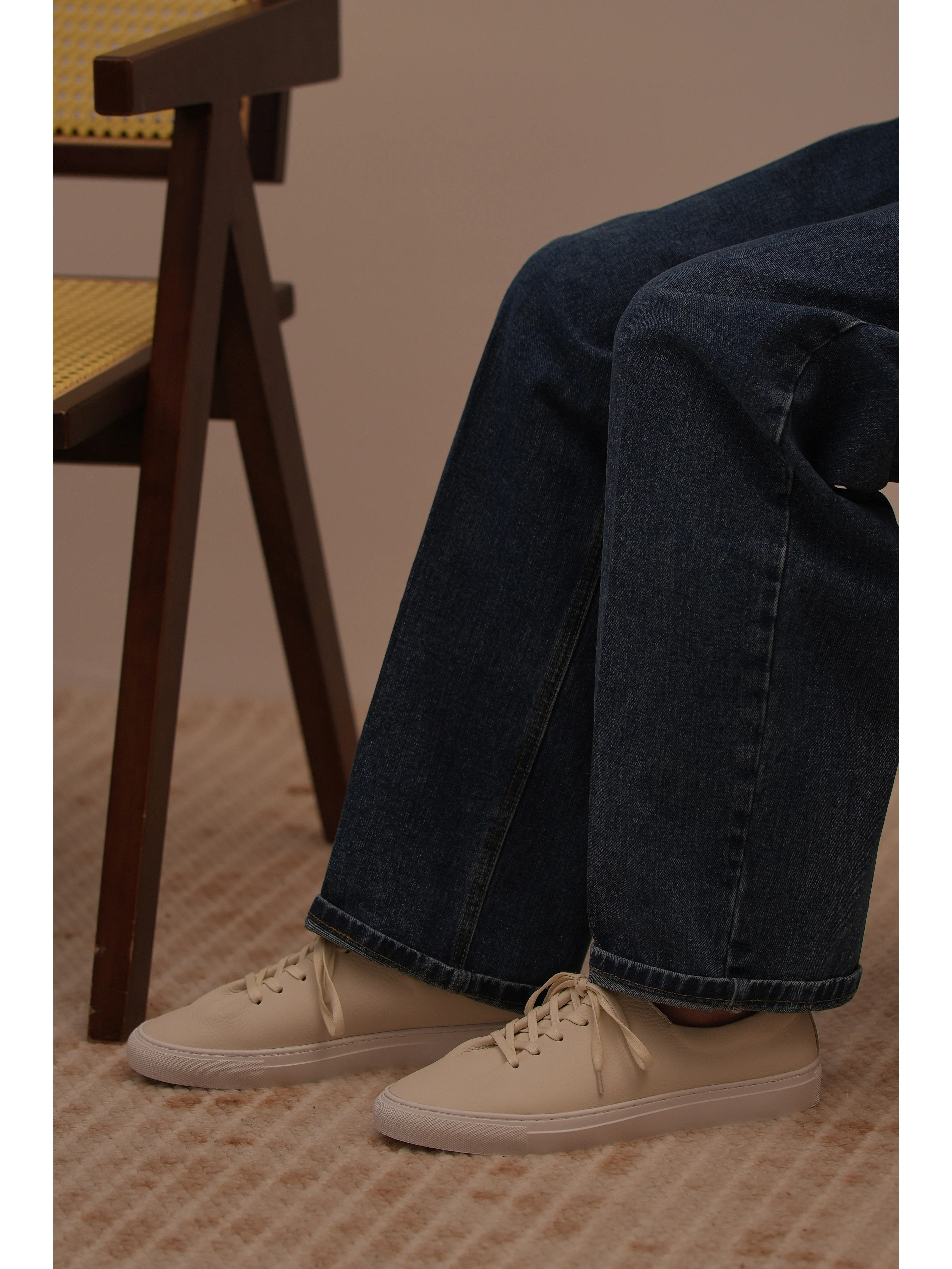 Pebbled Leather Low-Top Sneakers - Image 5