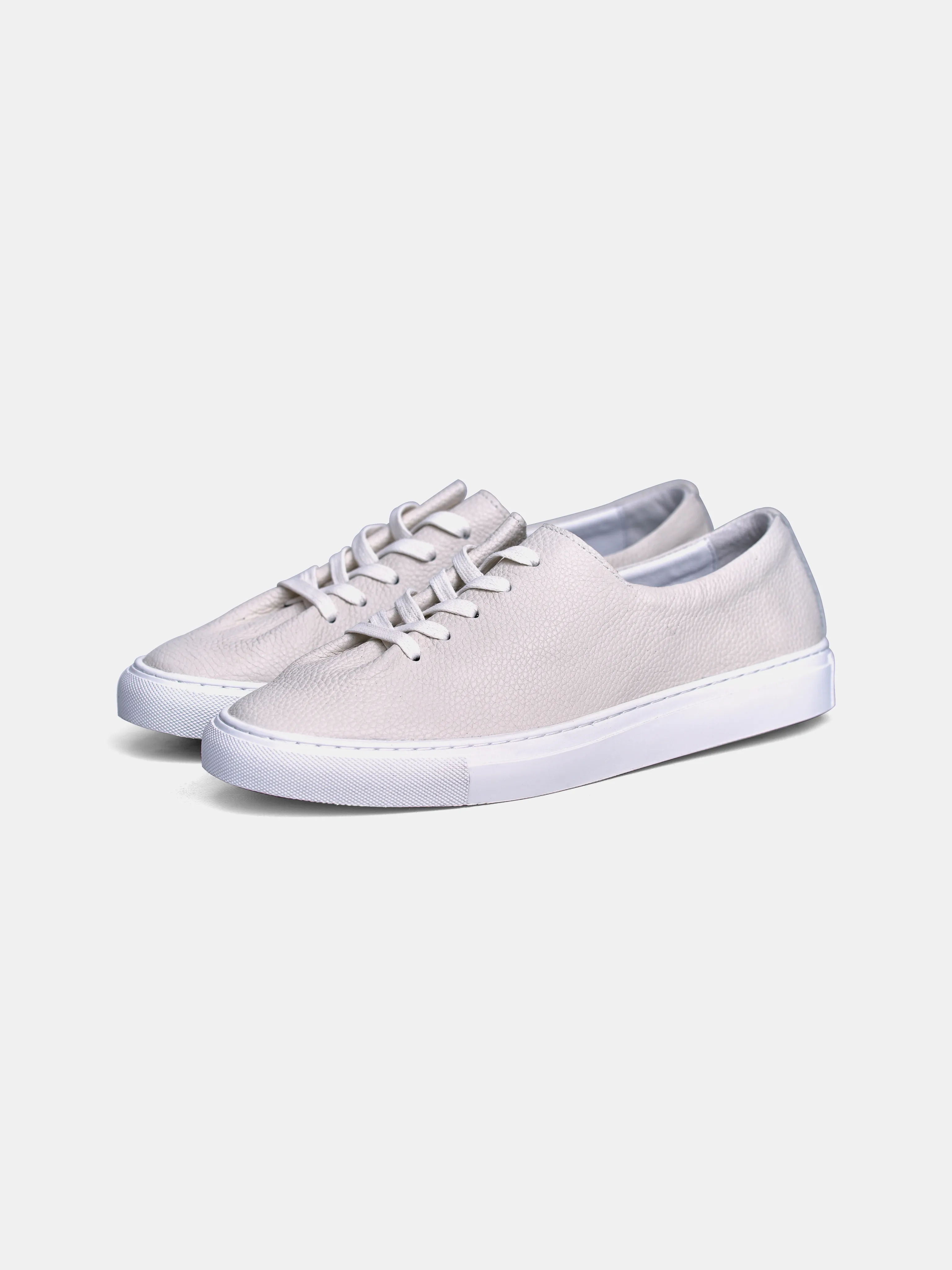 Pebbled Leather Low-Top Sneakers - Image 6