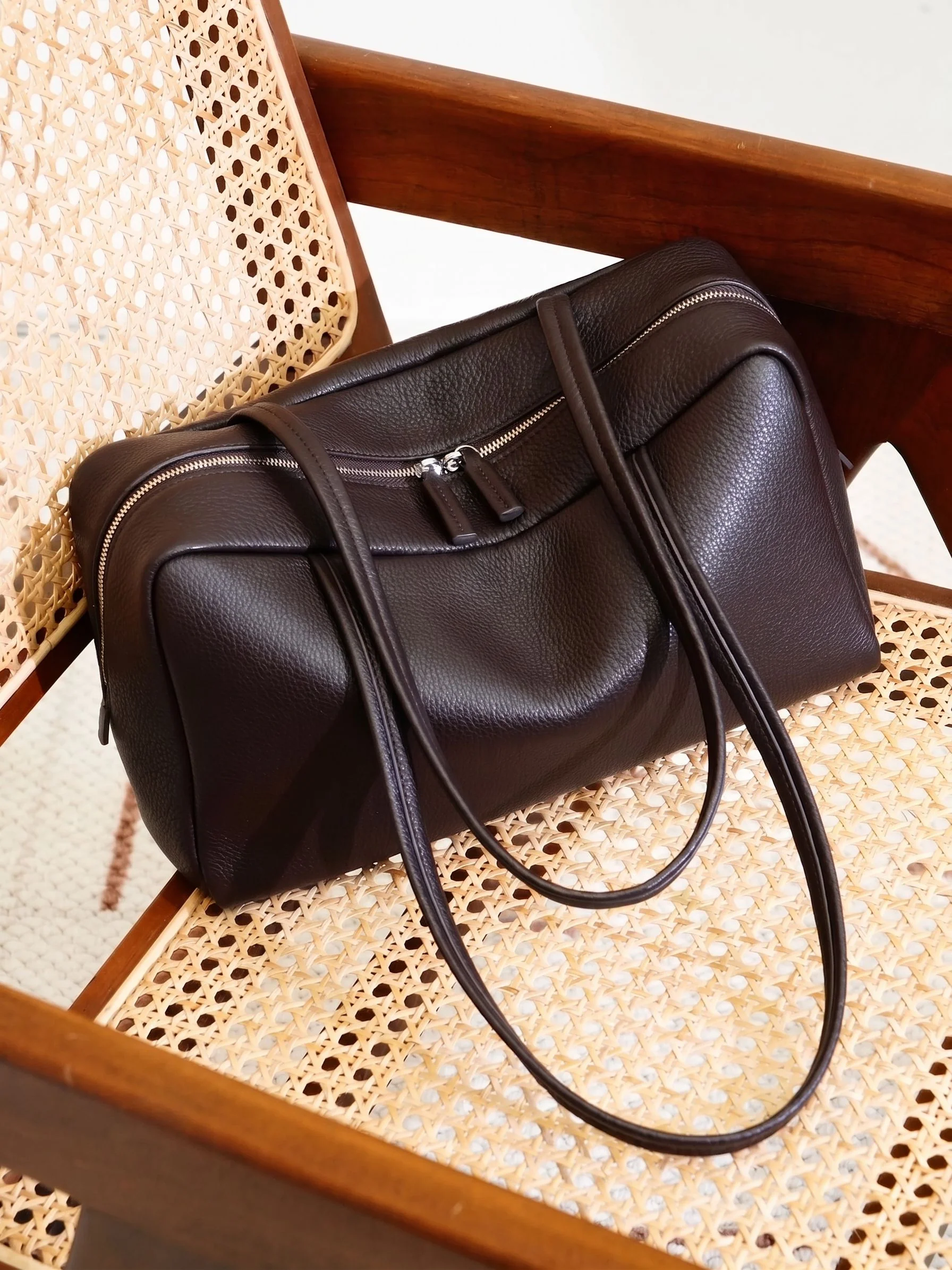 Pebbled Leather Shoulder Bag - Image 5