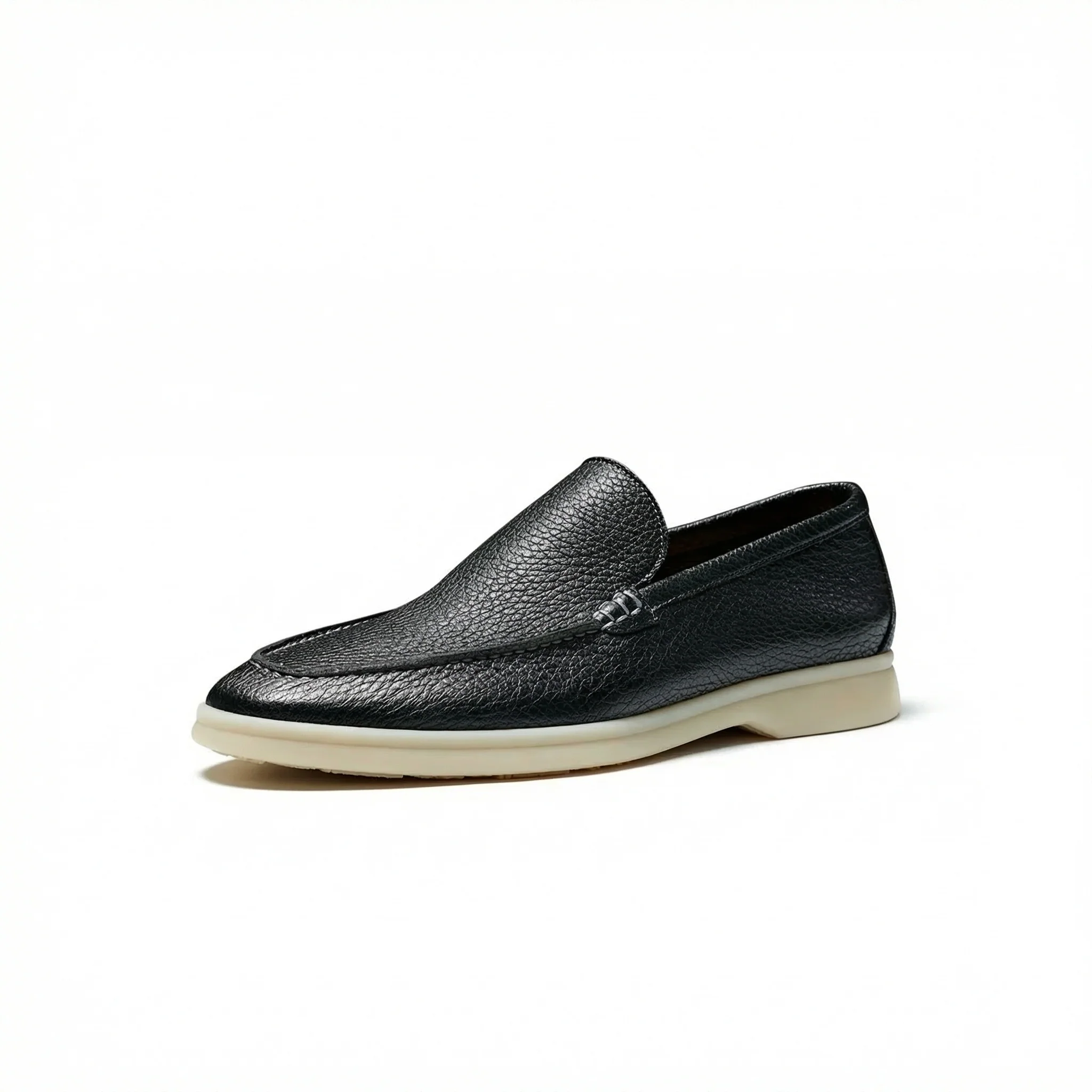 Pebbled Leather Slip-On Loafers - Image 2