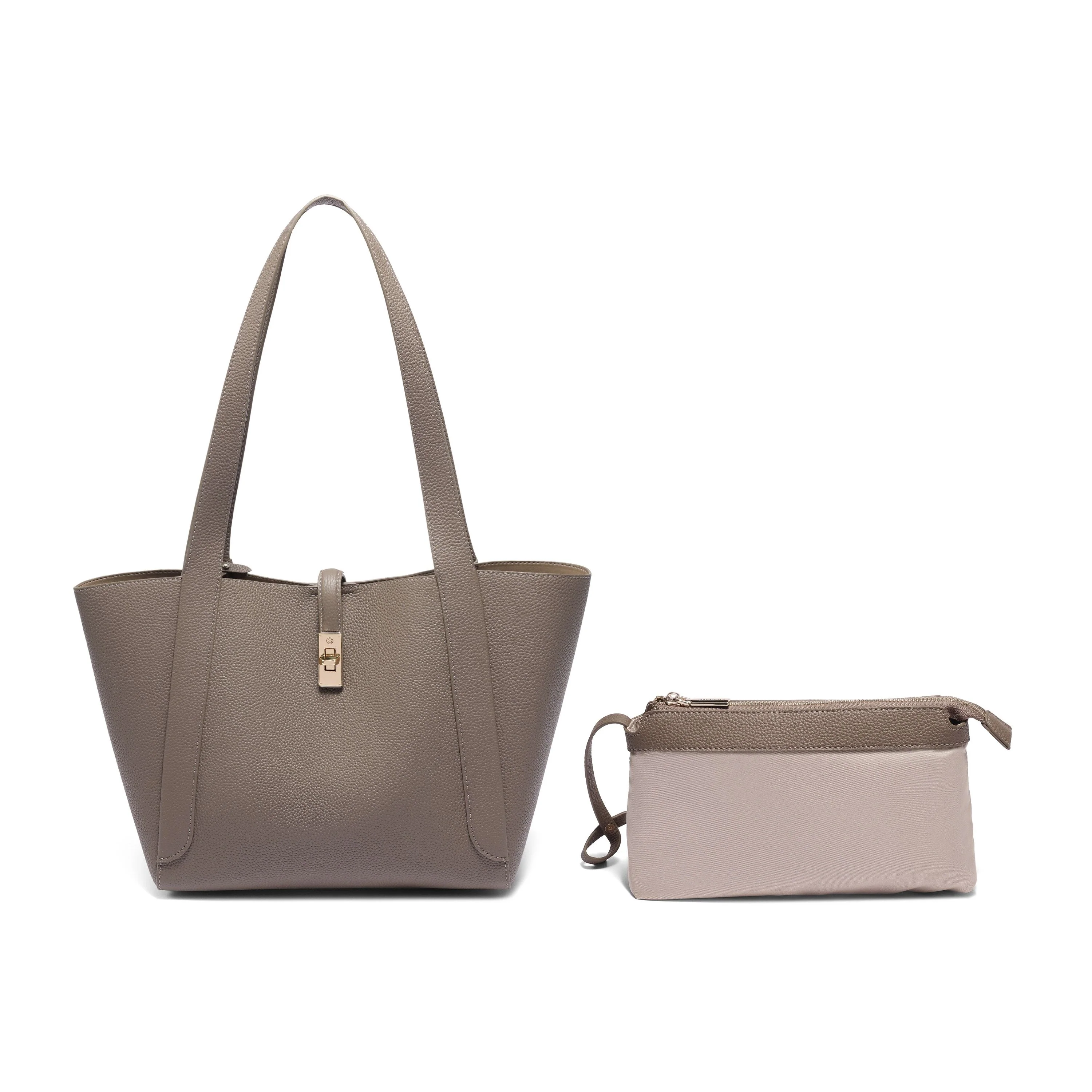 Pebbled Lock Tote