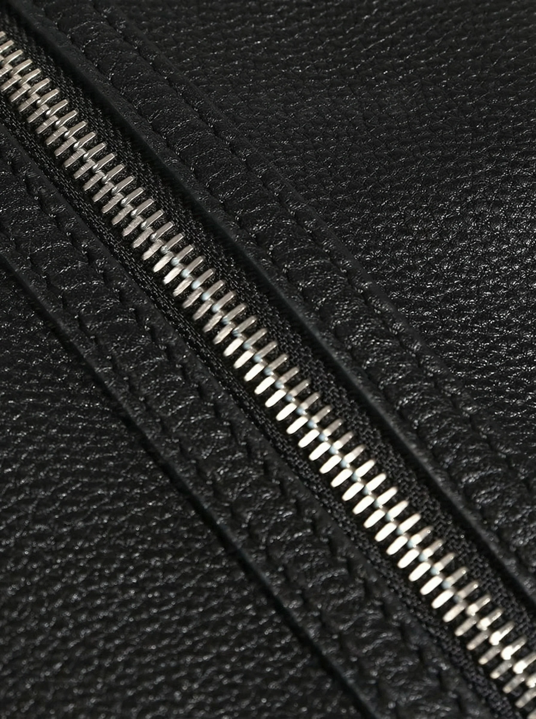 Pebbled Top-Grain Leather Boston Bowling Bag