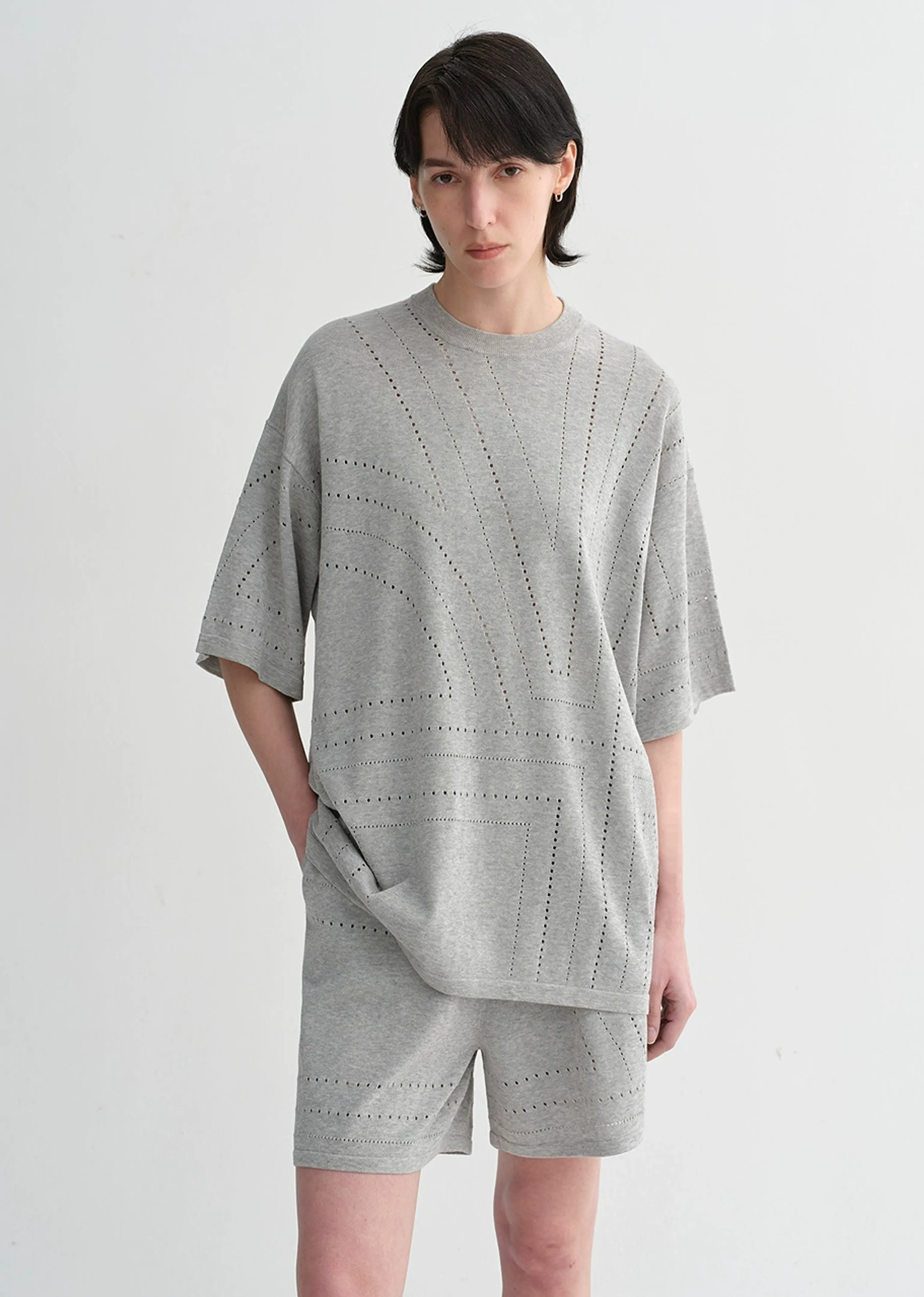 Perforated Knit Tee - Image 2