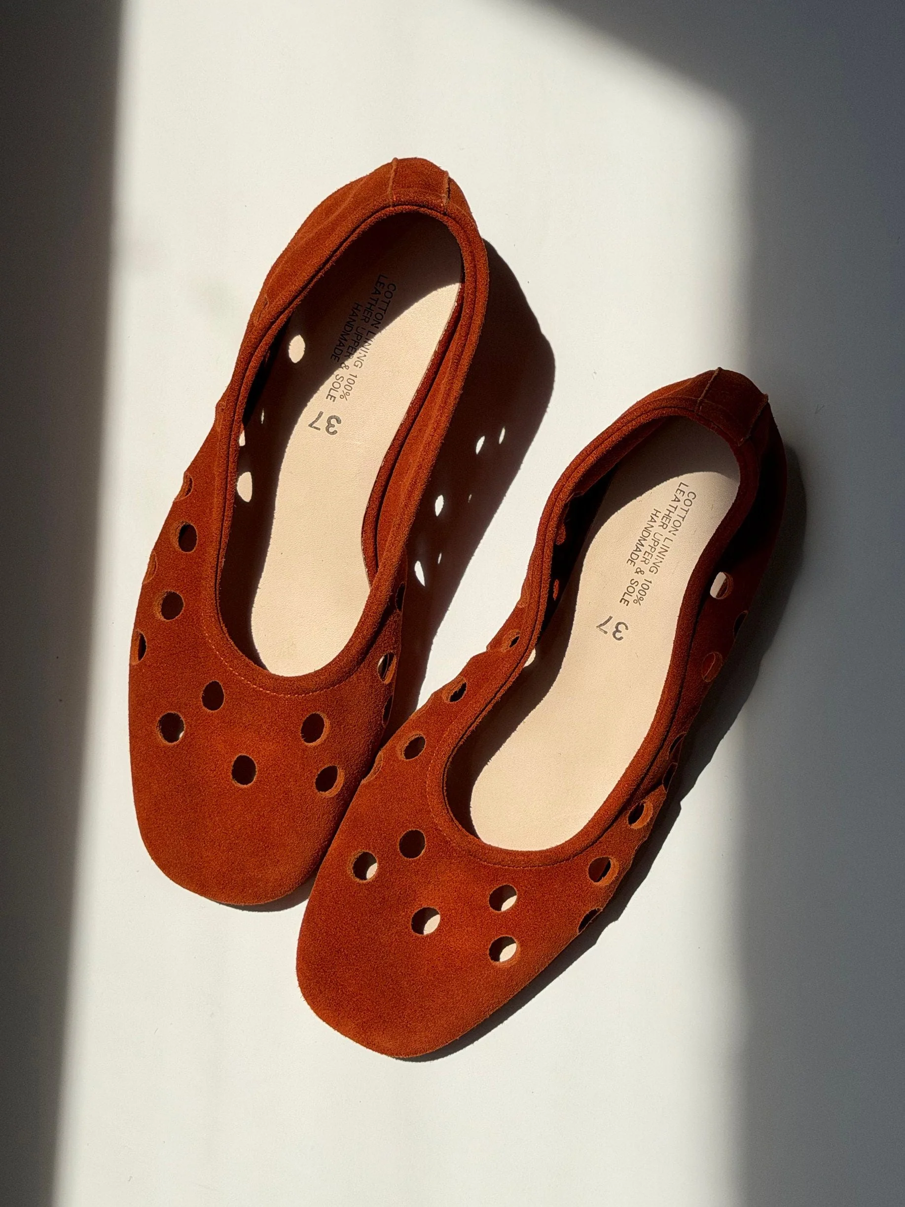 Perforated Suede Flats - Image 4
