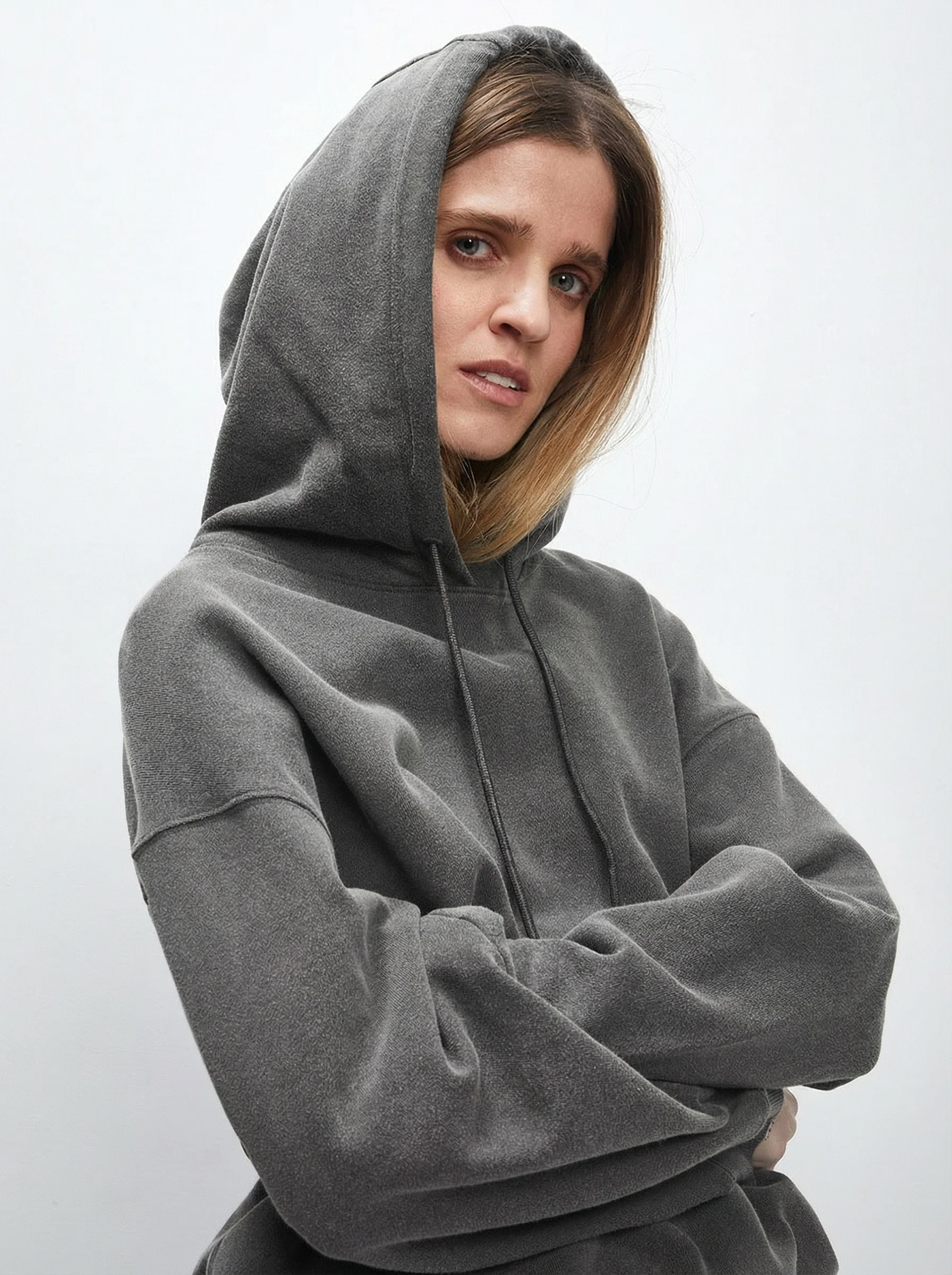Phyllis Distressed Cotton Hoodie - Image 3