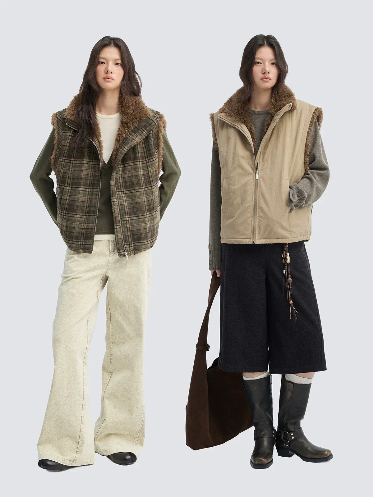 Pile-Trim Zip Vest - Image 2