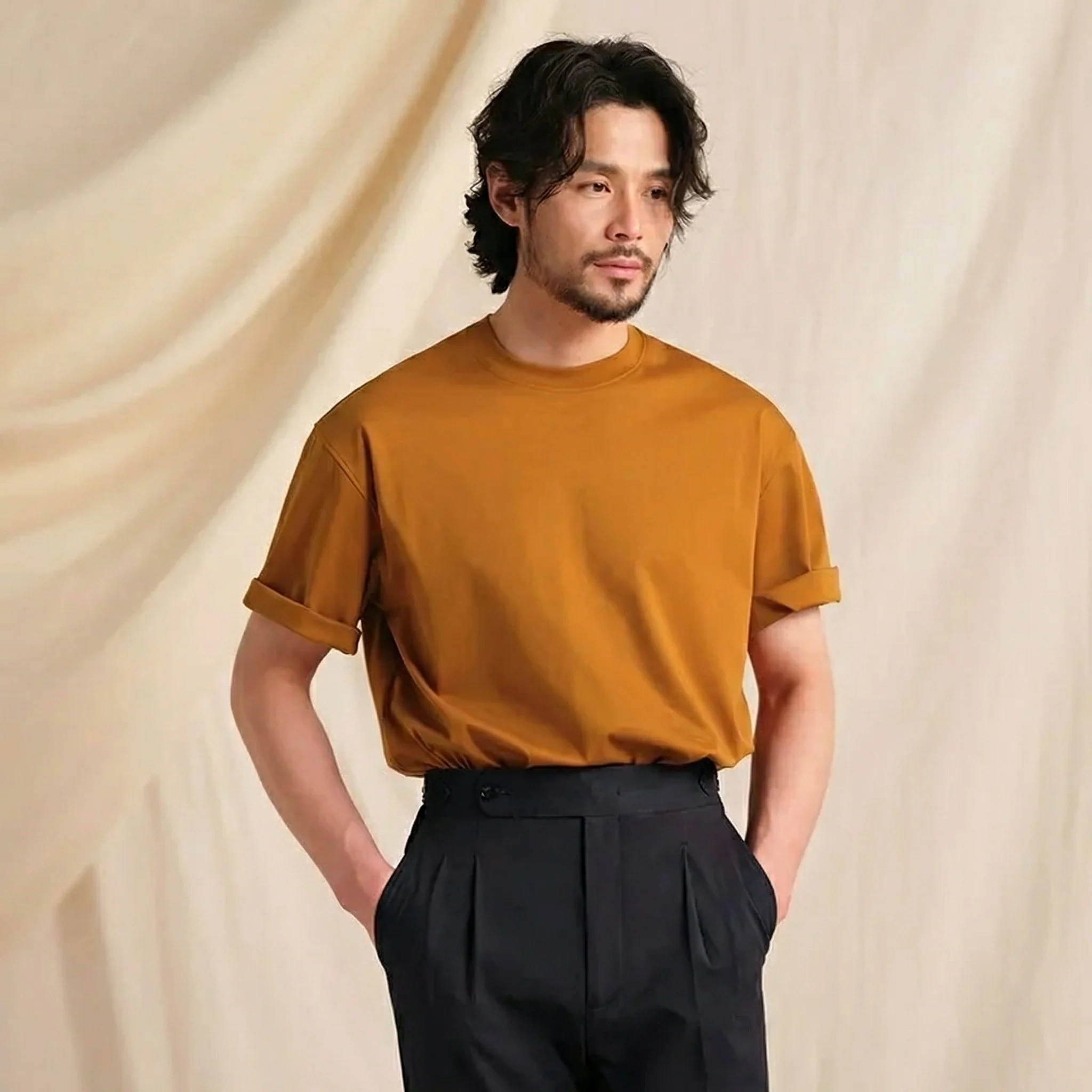 Pima Cotton Crew Neck T-Shirt - Image 11