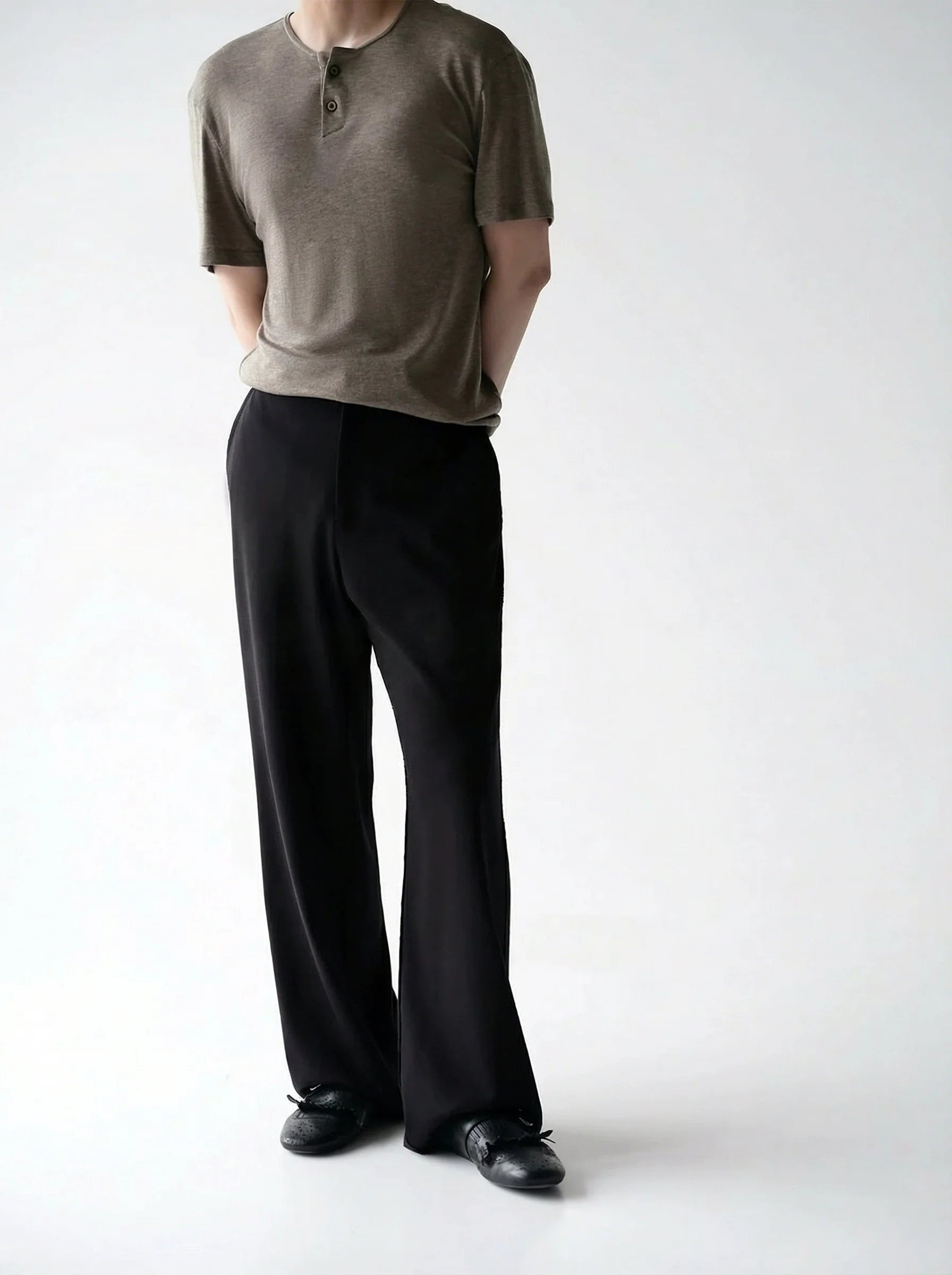 Pima Knit Wide-Leg Trousers - Image 3