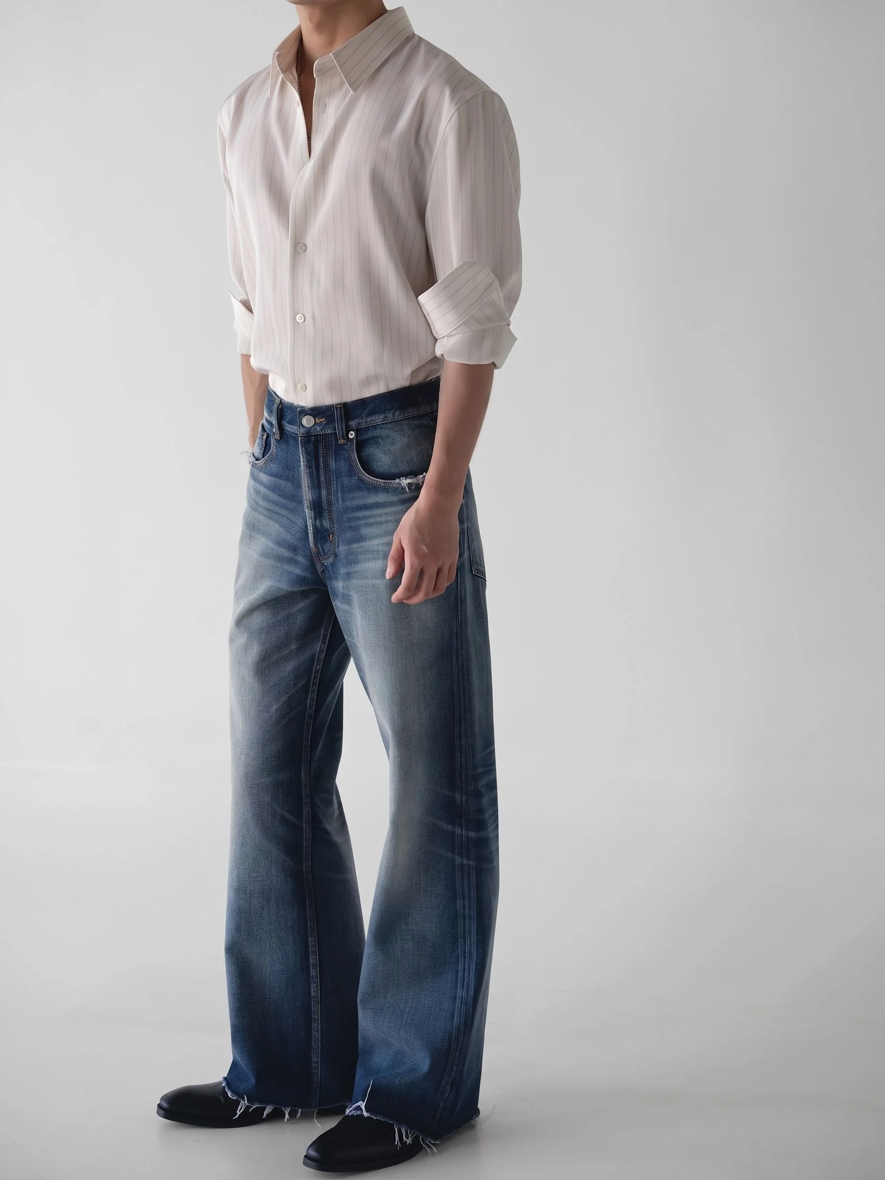Pinstripe Button Shirt - Image 4