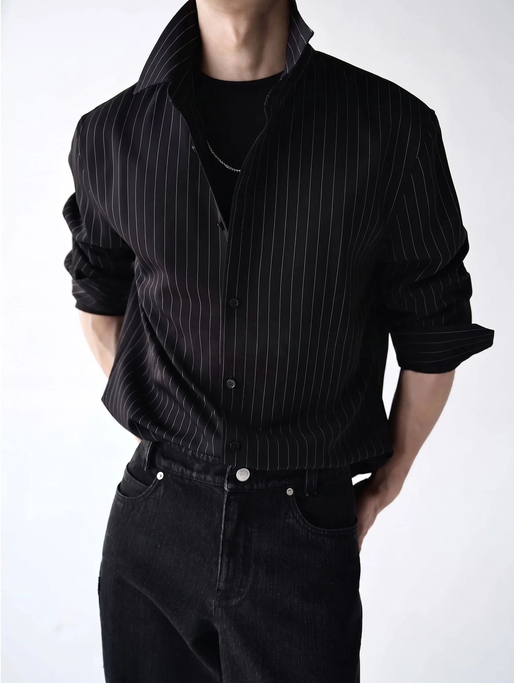 Pinstripe Button Shirt - Image 6