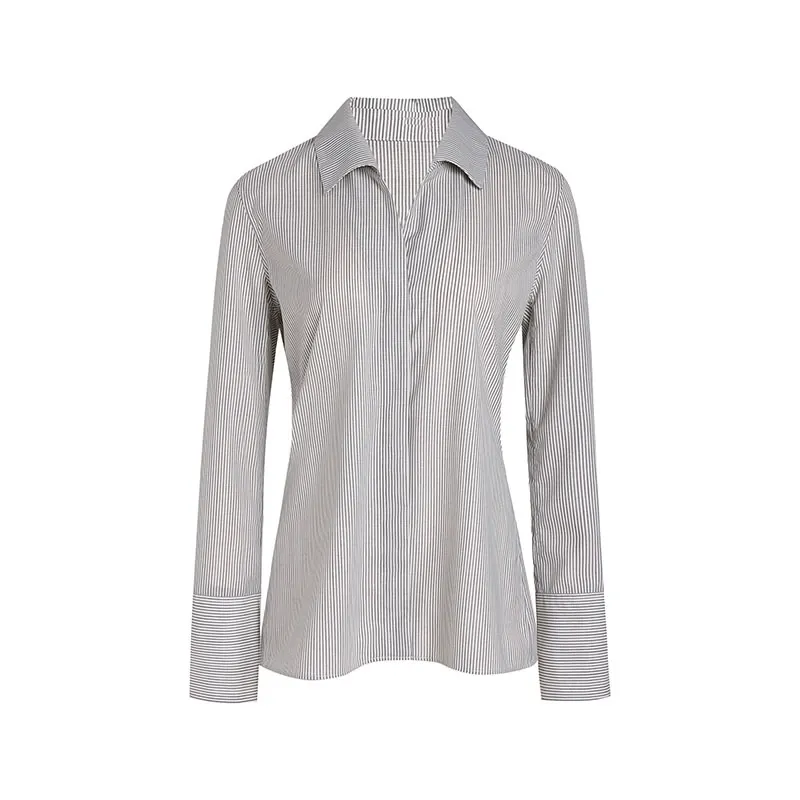 Pinstripe Button-Up Shirt - Image 2