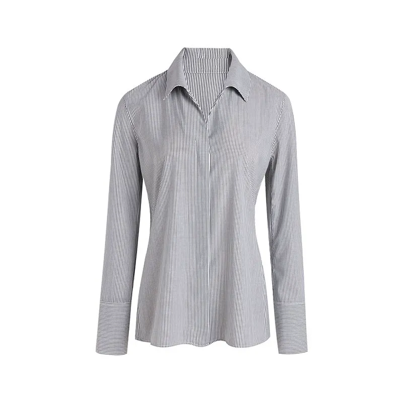 Pinstripe Button-Up Shirt - Image 3