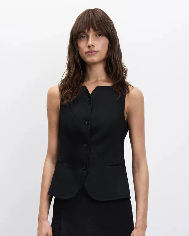 Pinstripe Button Vest - Image 6