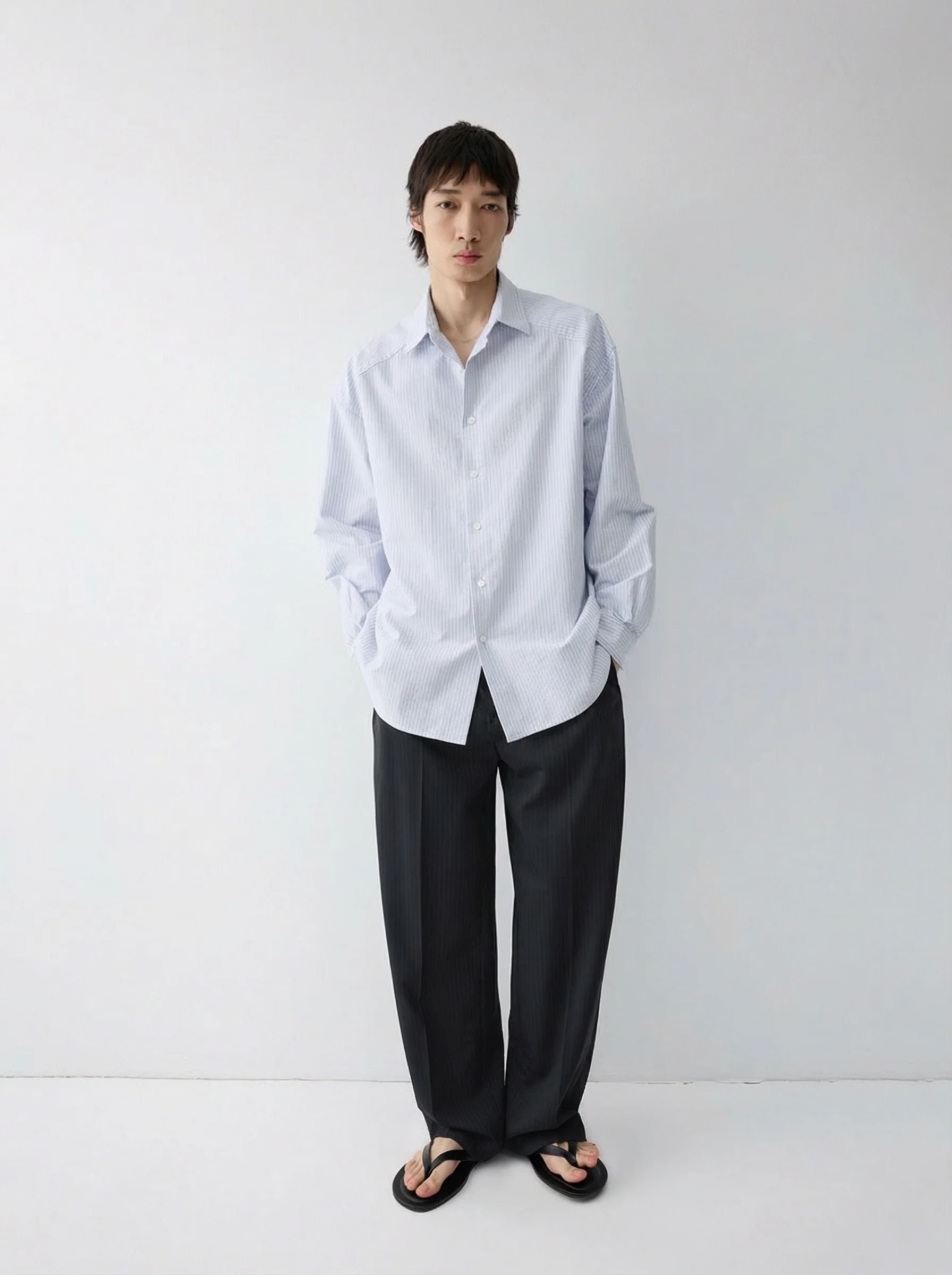 Pinstripe Cotton Shirt - Image 3