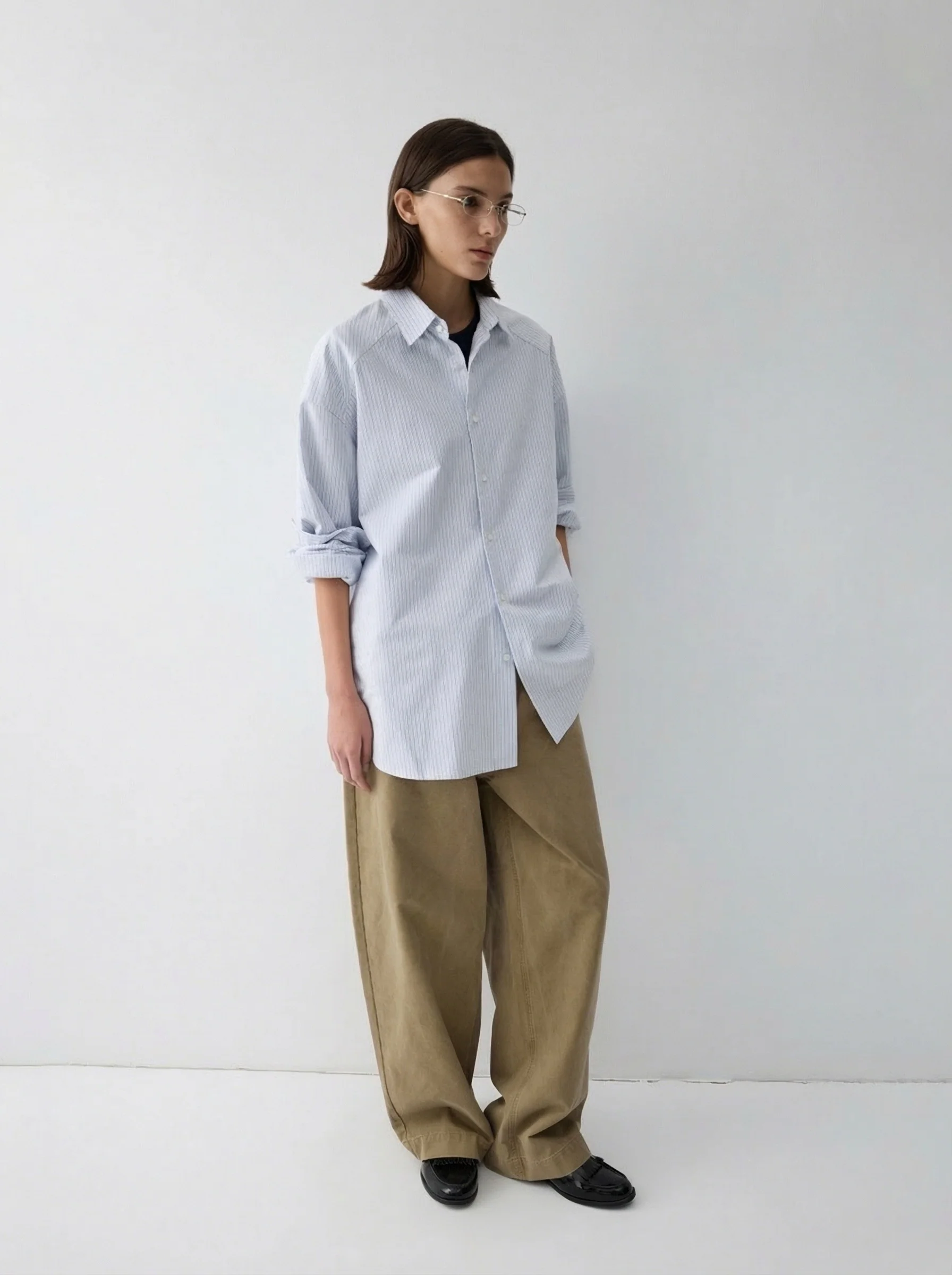 Pinstripe Cotton Shirt - Image 6