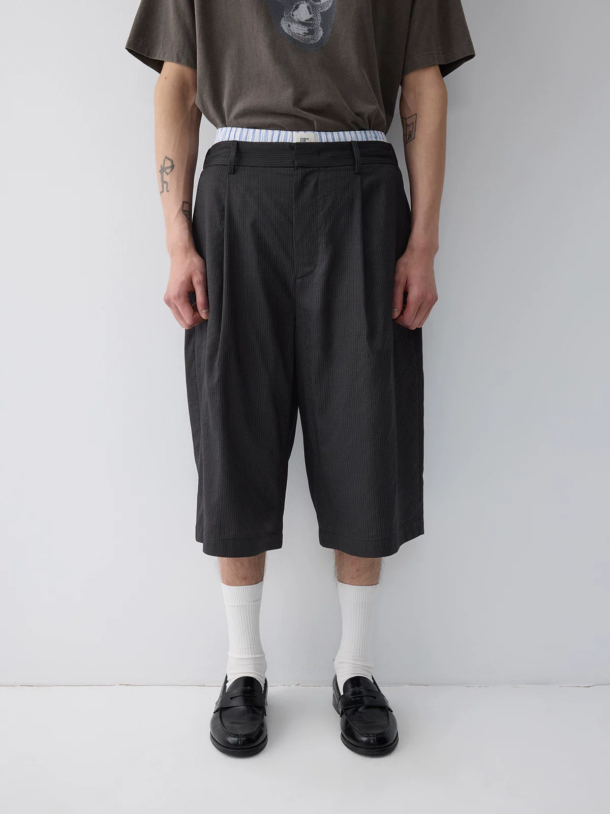 Pinstripe Culotte Shorts - Image 5