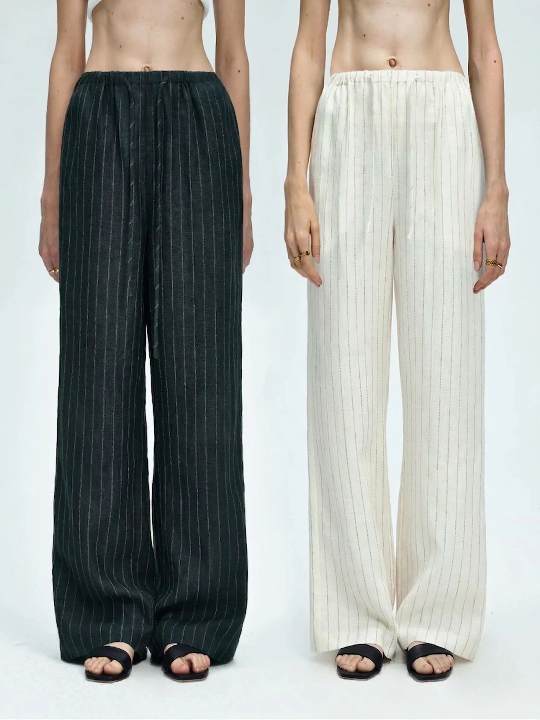 Pinstripe Linen Pants