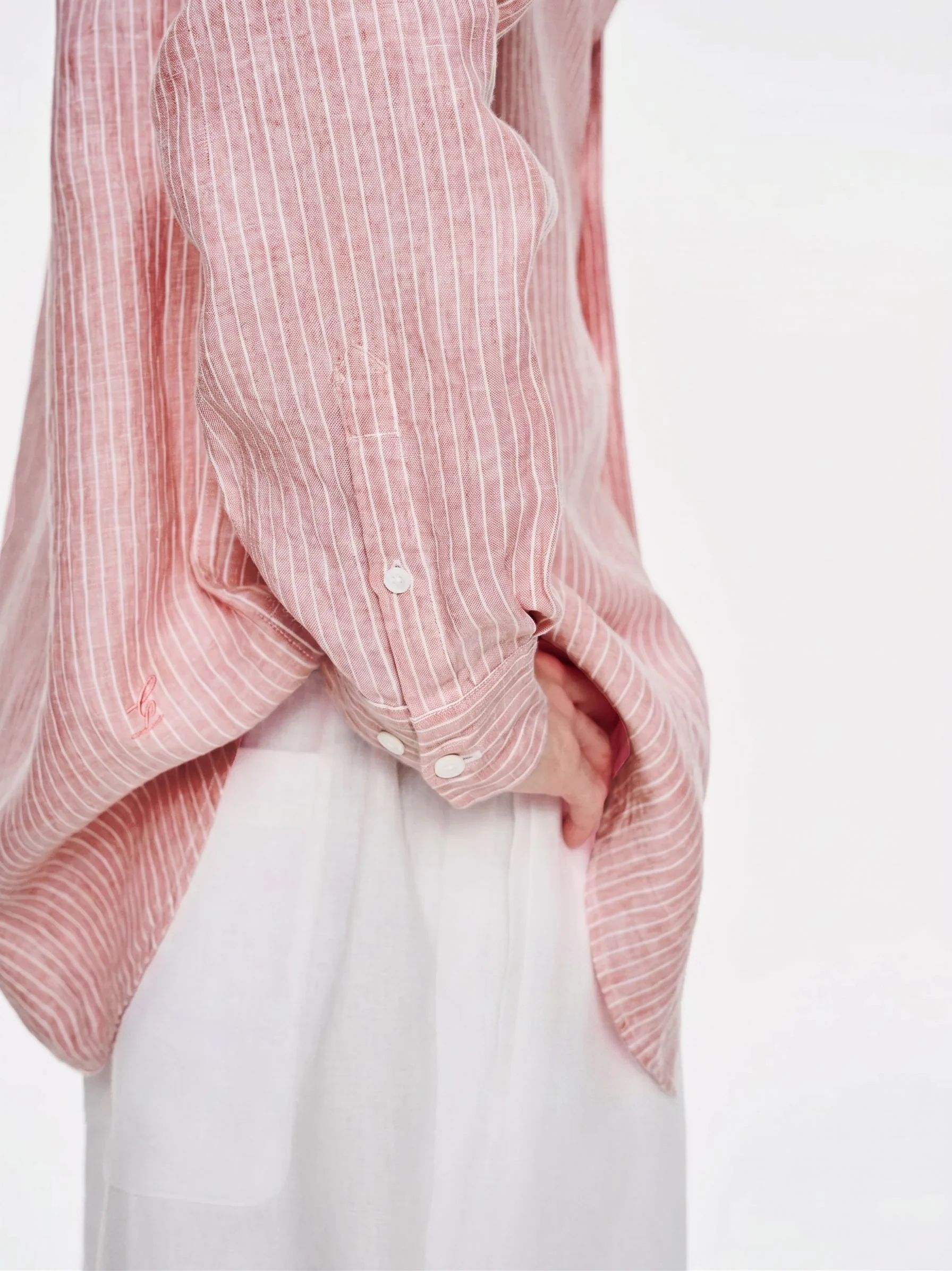 Pinstripe Linen Shirt - Image 7
