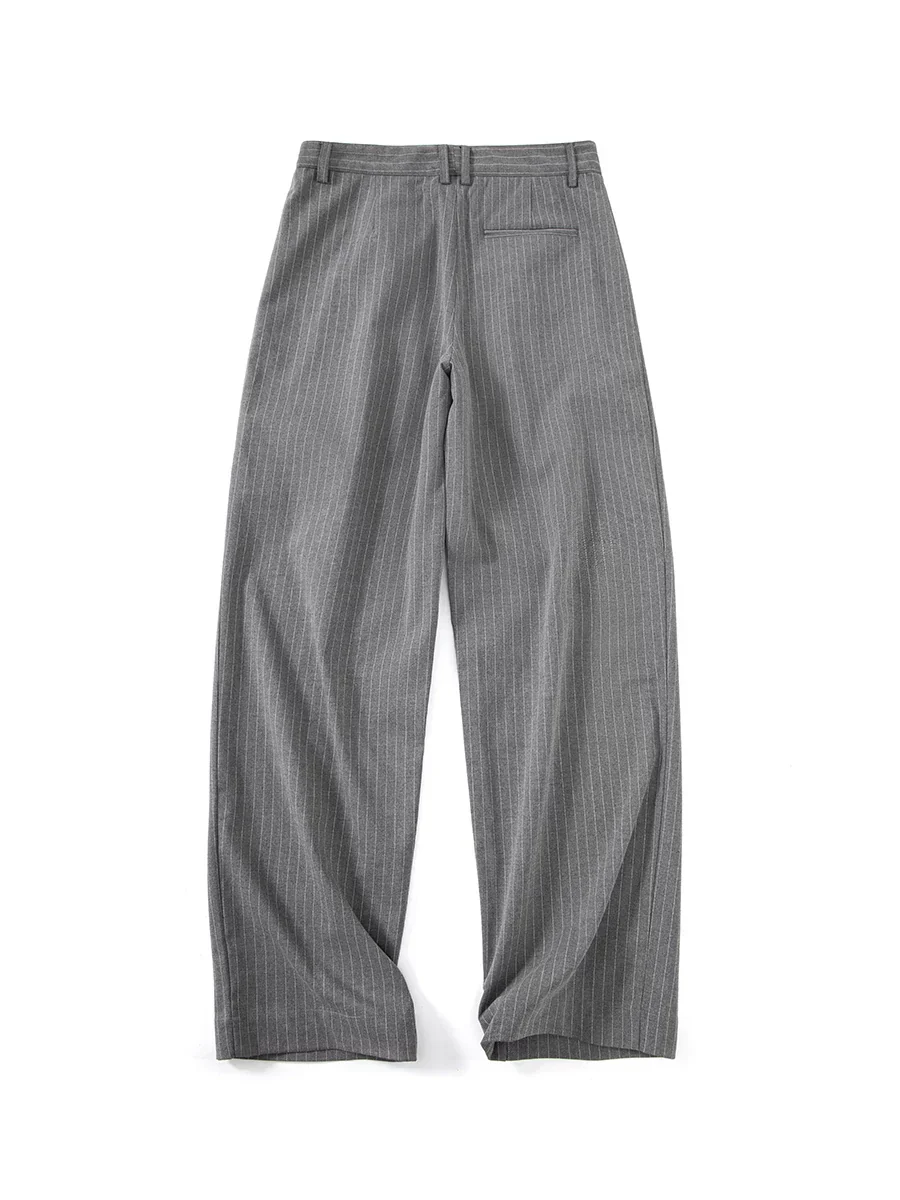 Pinstripe Pleated Trousers - Image 3