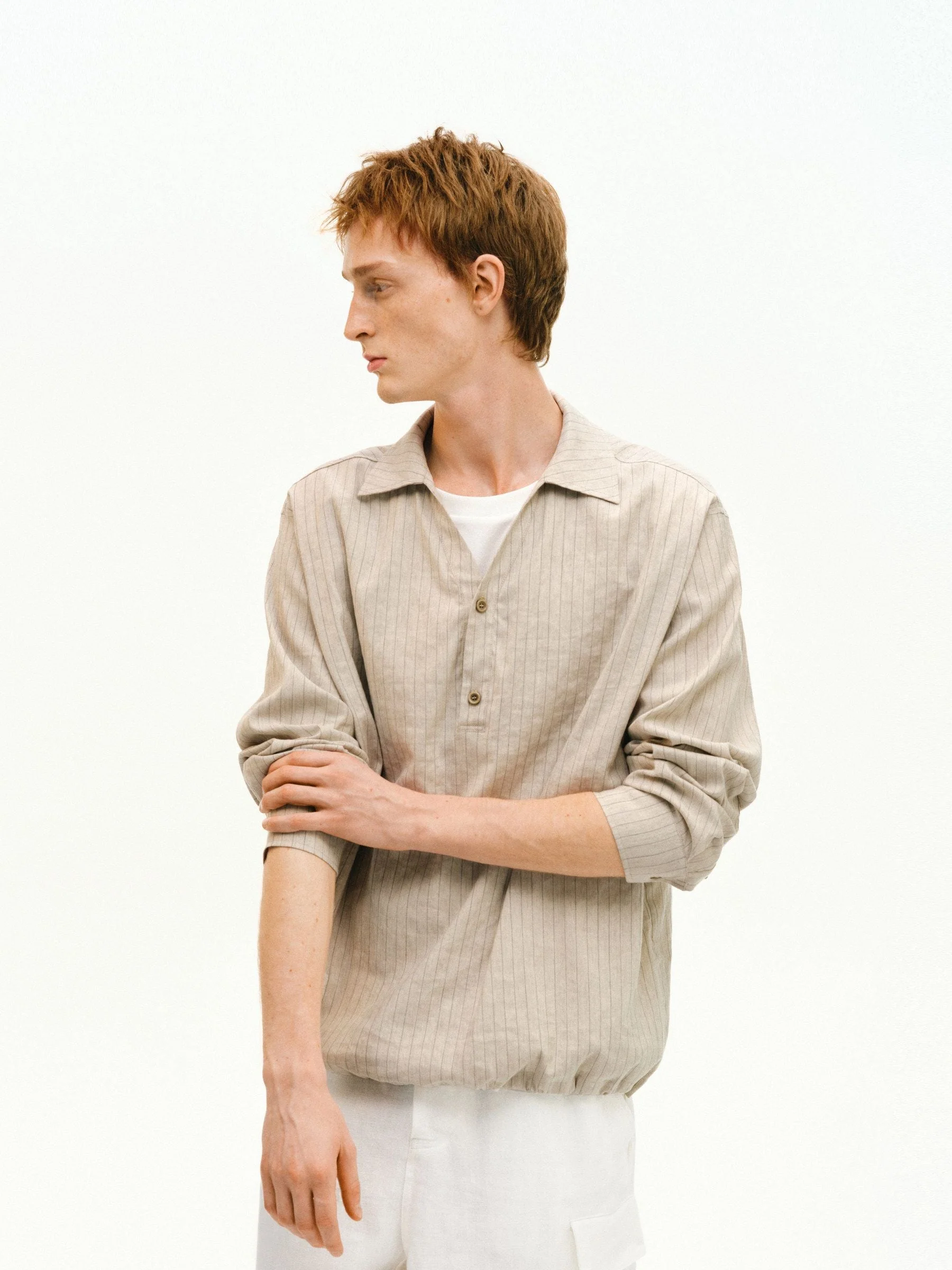 Pinstripe Popover Shirt - Image 2