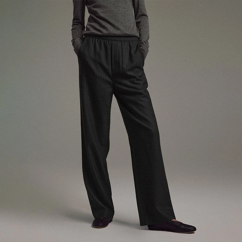 Pinstripe Pull-On Trousers - Image 5
