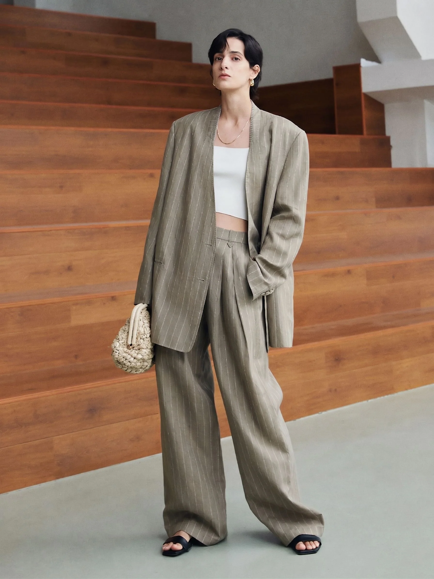 Pinstripe Suit Set