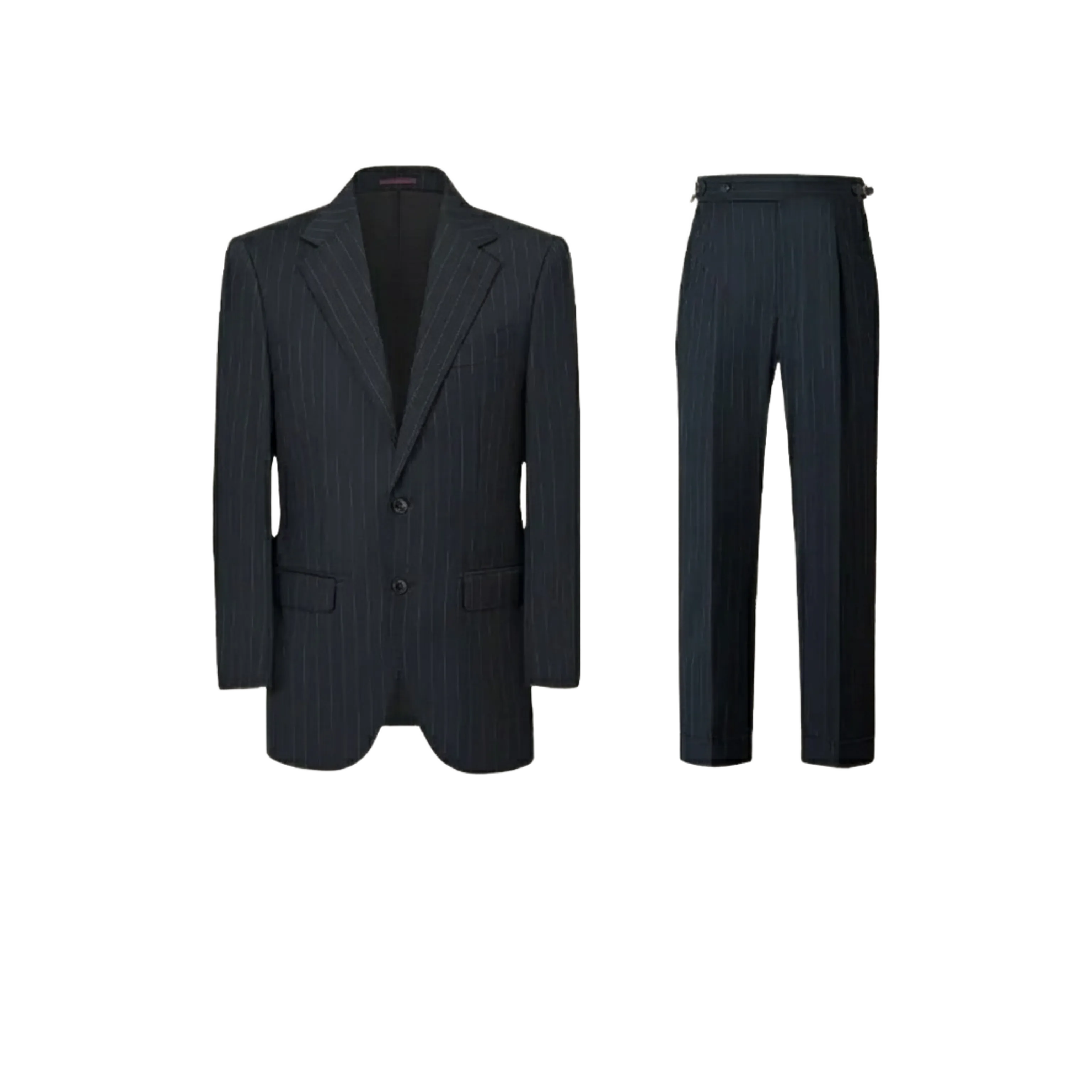 Pinstripe Wool Suit - Image 10