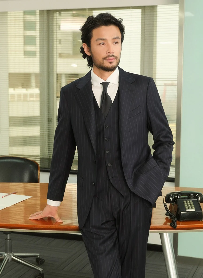 Pinstripe Wool Suit - Image 2