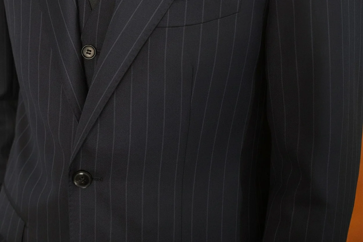 Pinstripe Wool Suit - Image 7