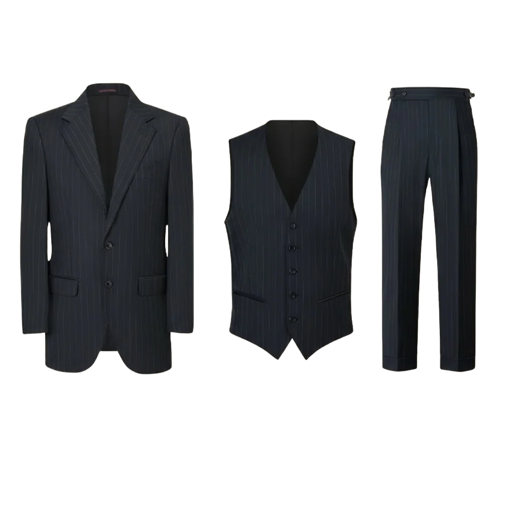 Pinstripe Wool Suit - Image 8