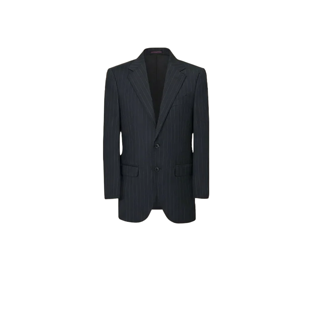 Pinstripe Wool Suit - Image 9