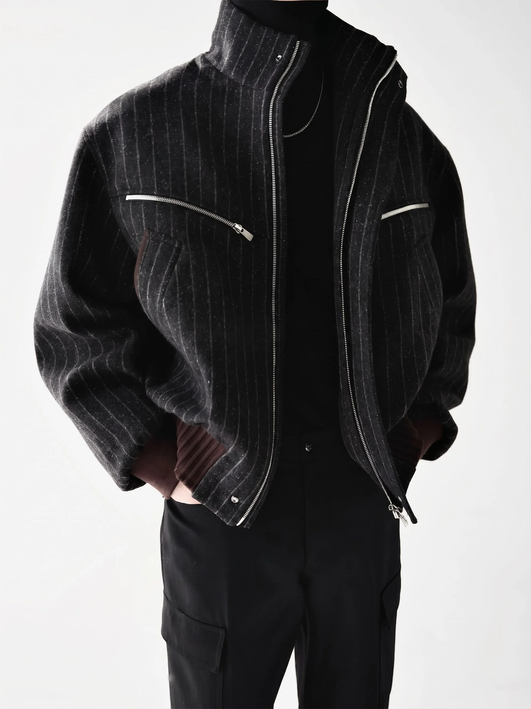 Pinstripe Zip Bomber - Image 5