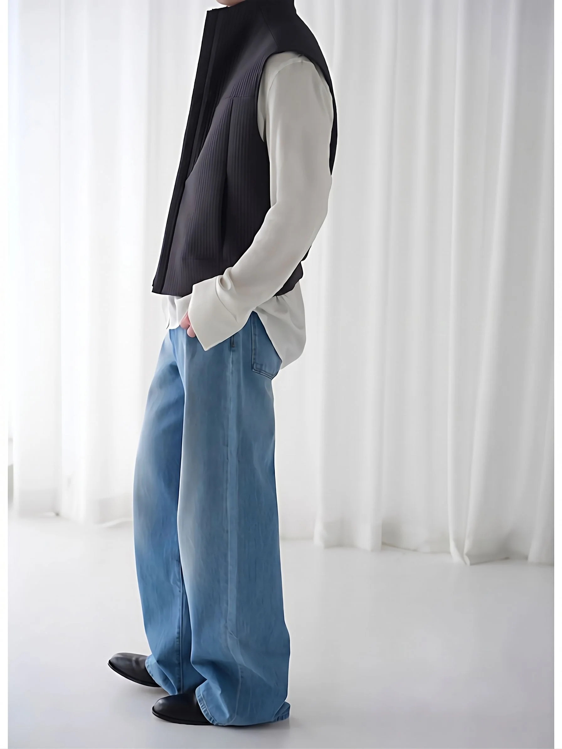 Pinstripe Zip Vest - Image 2
