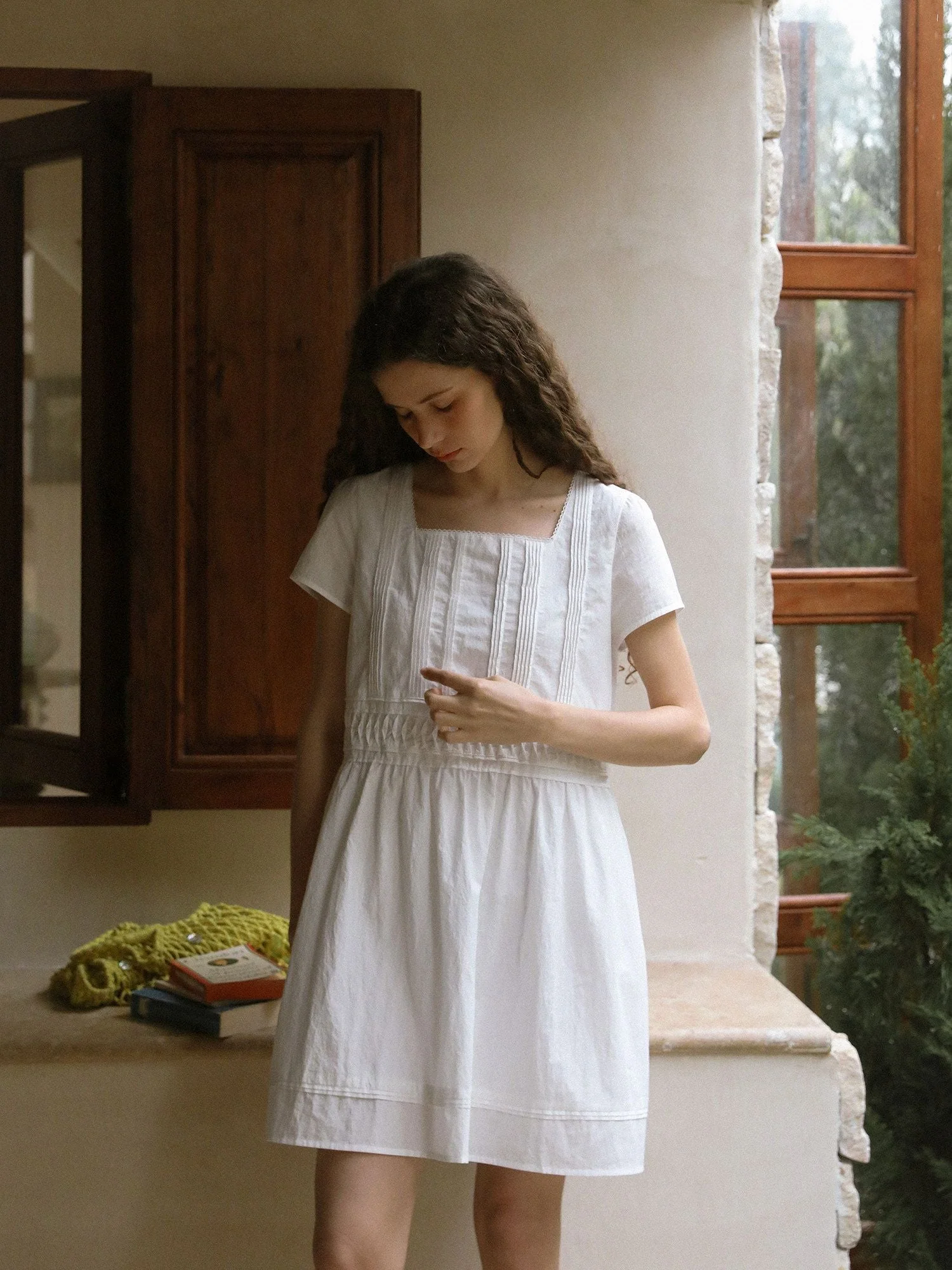 Pintuck Mini Dress - Image 3