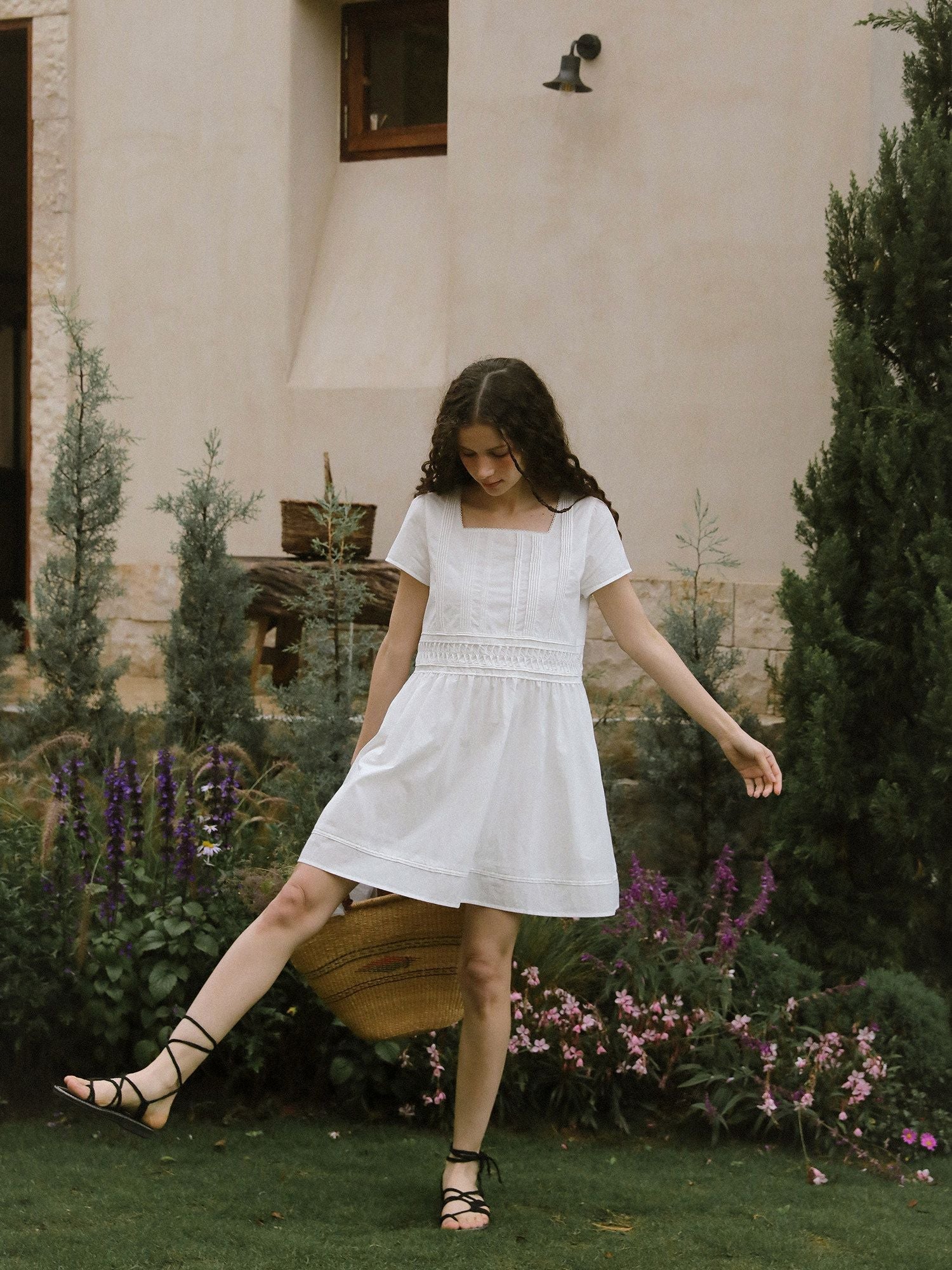 Pintuck Mini Dress - Image 4