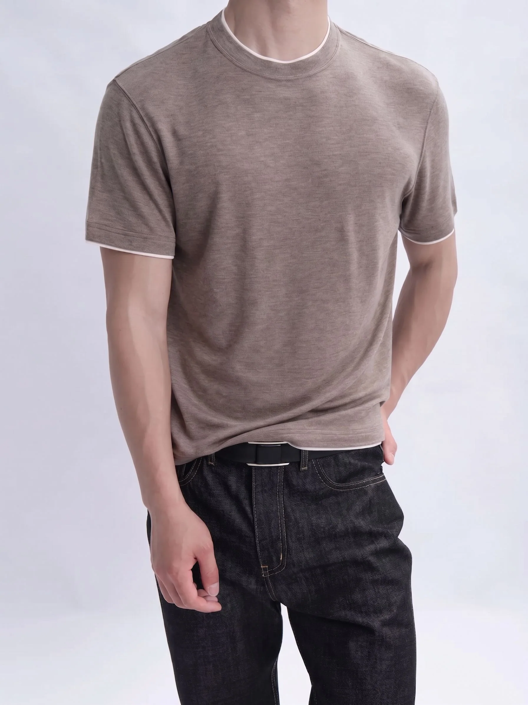 Piped Crewneck Tee