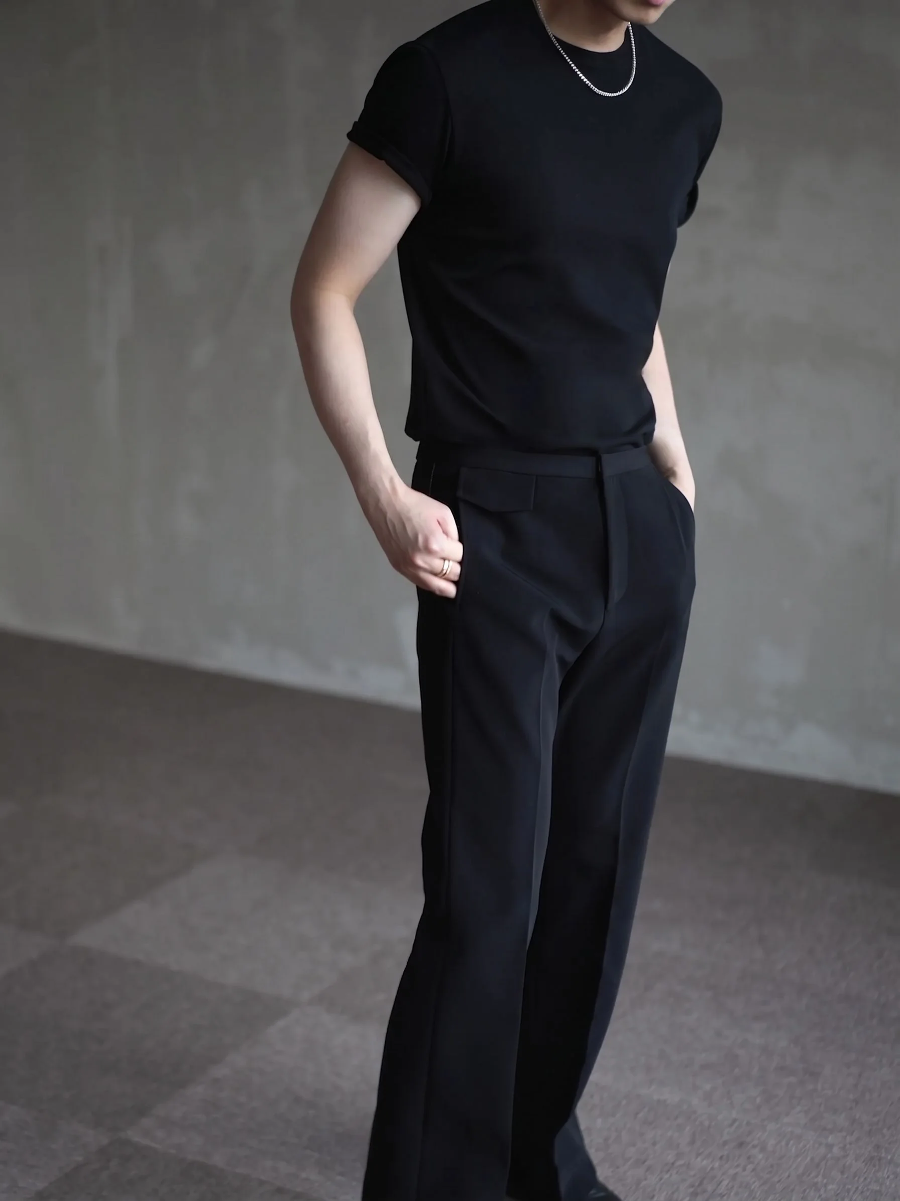 Piped Straight Trousers - Image 5