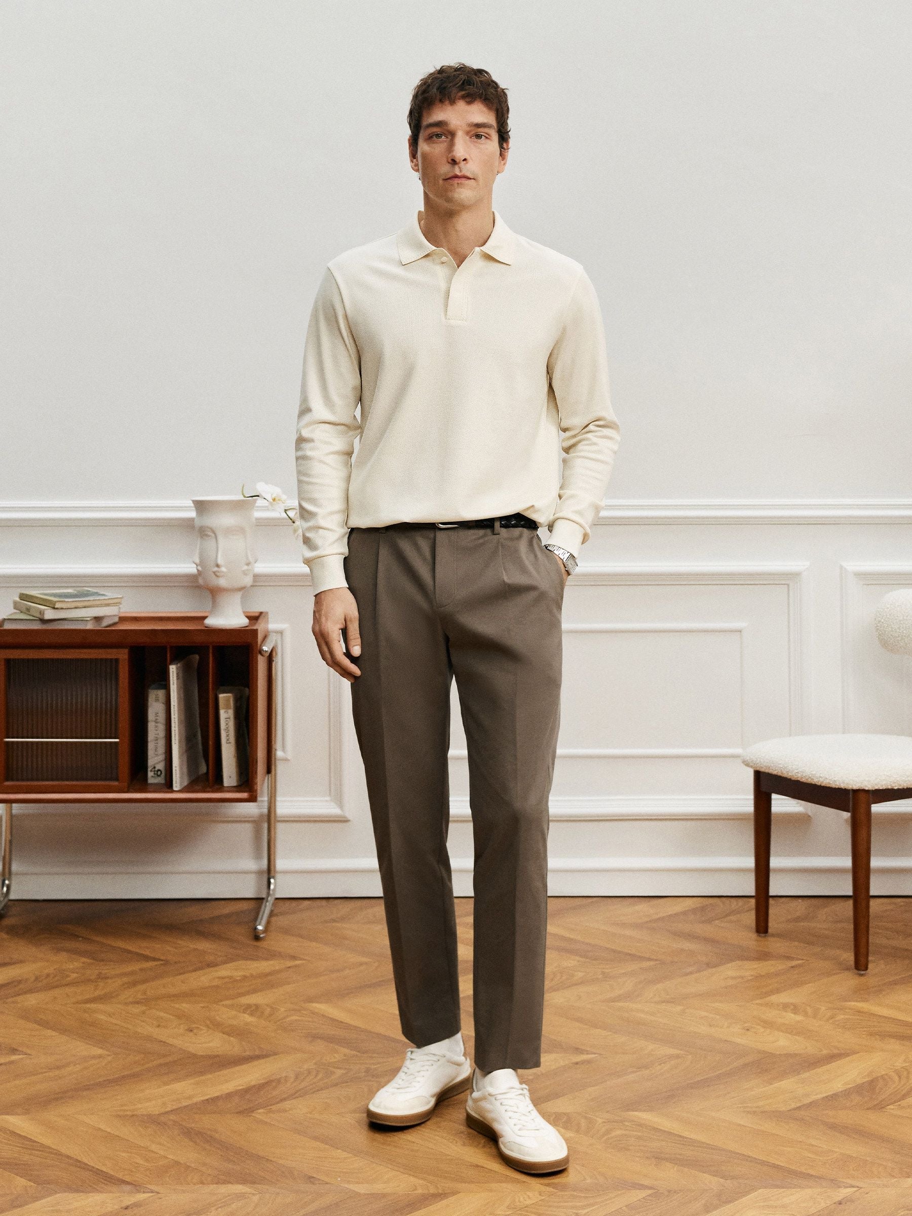 Piqué Long-Sleeve Polo - Image 5