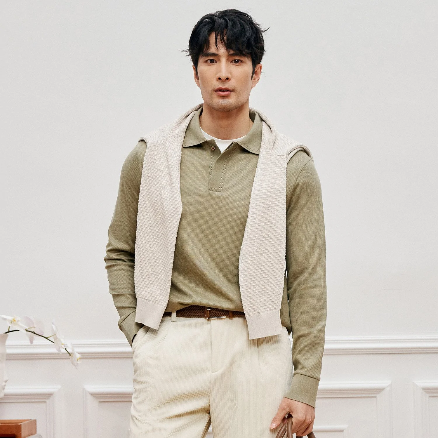 Piqué Long-Sleeve Polo - Image 6