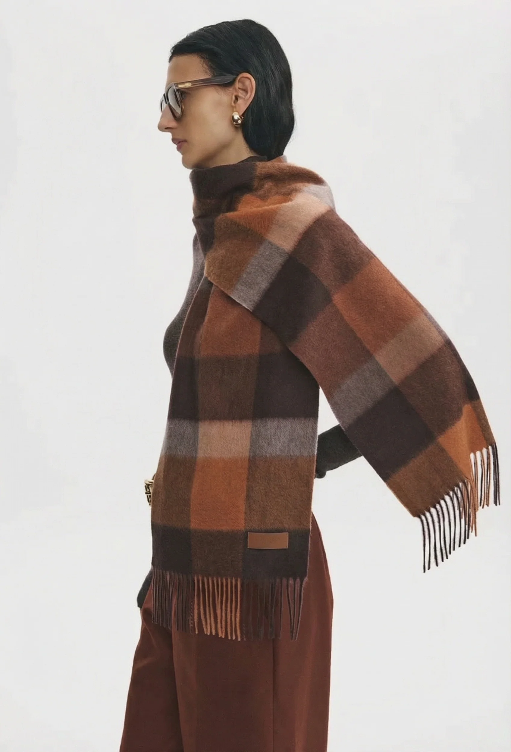 Plaid Cashmere Scarf
