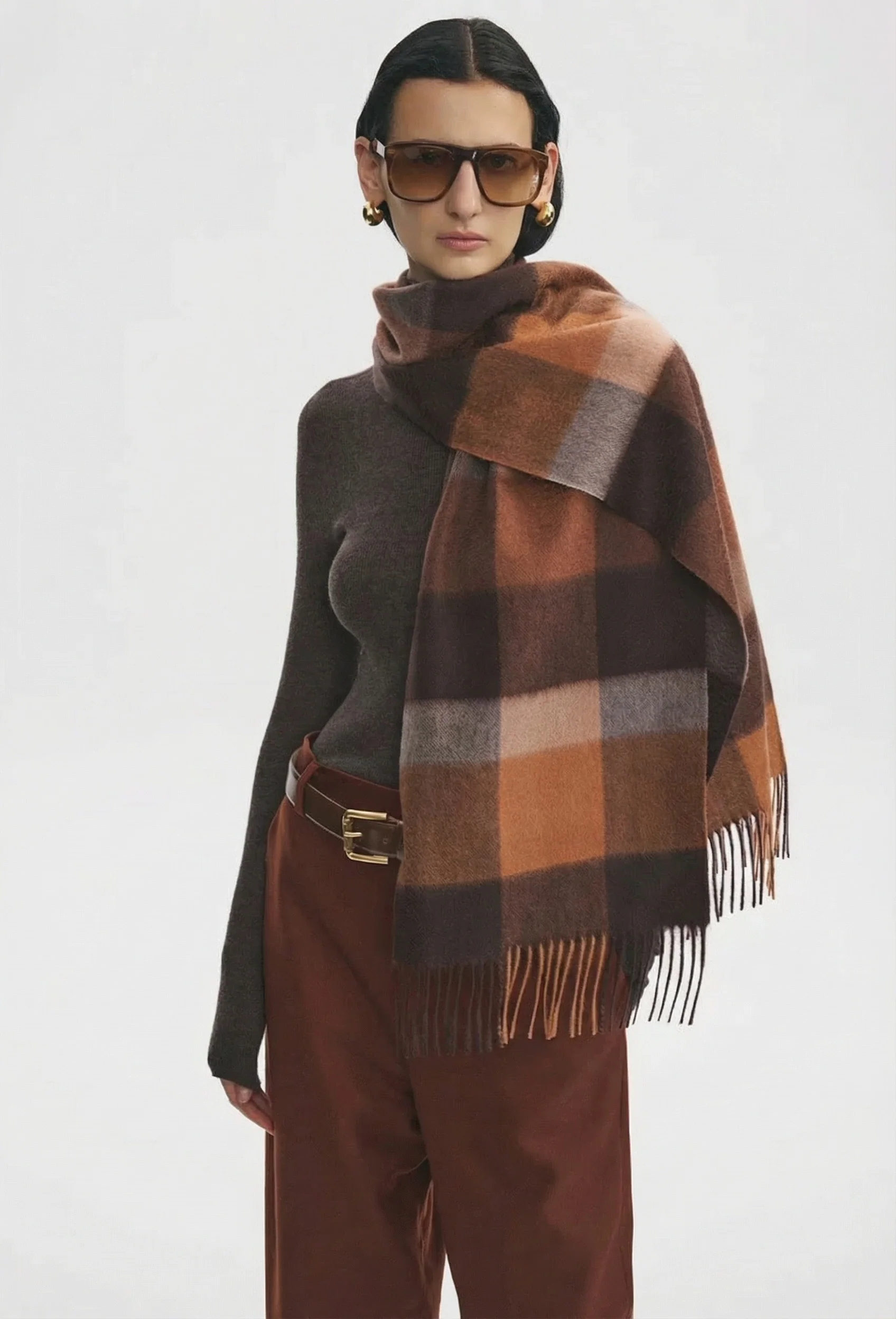 Plaid Cashmere Scarf - Image 2