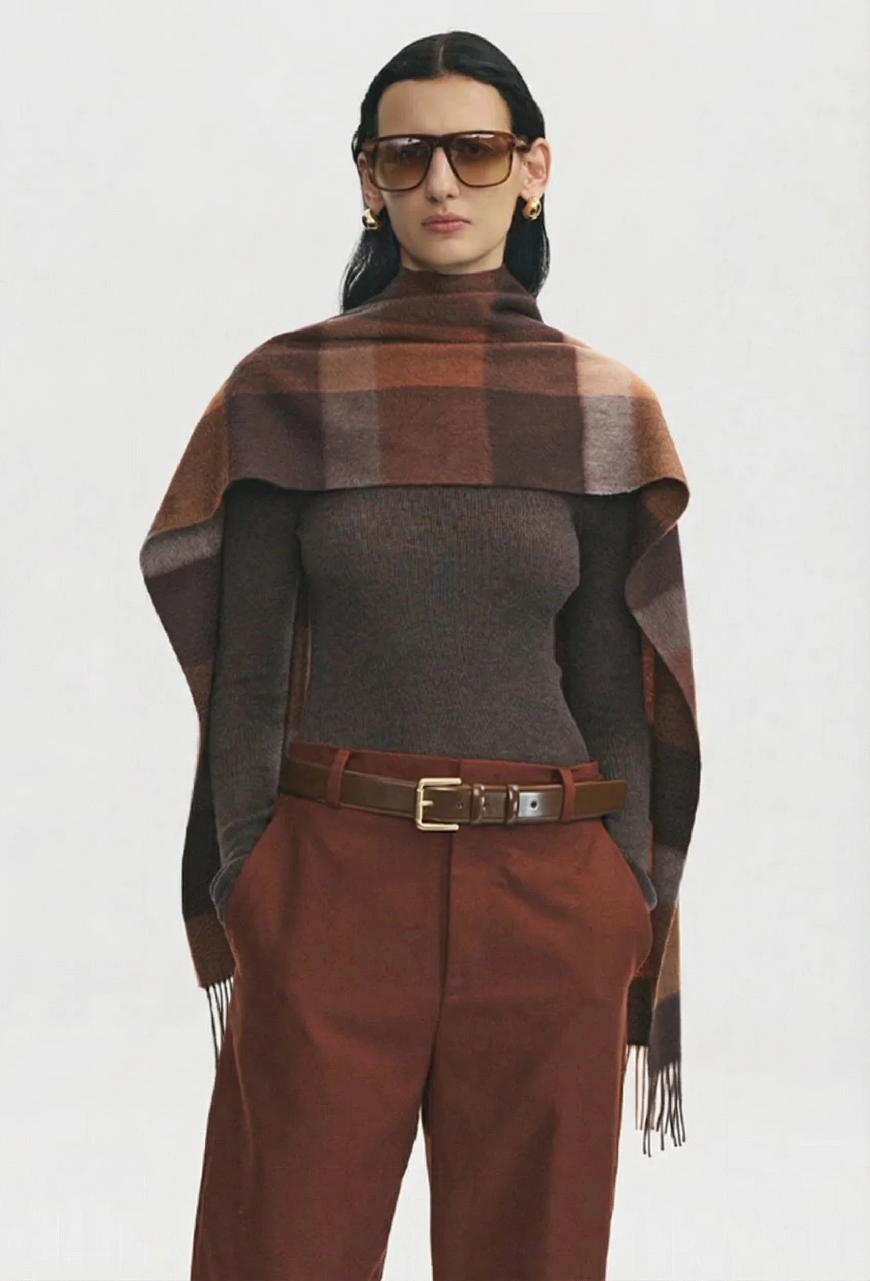 Plaid Cashmere Scarf - Image 3