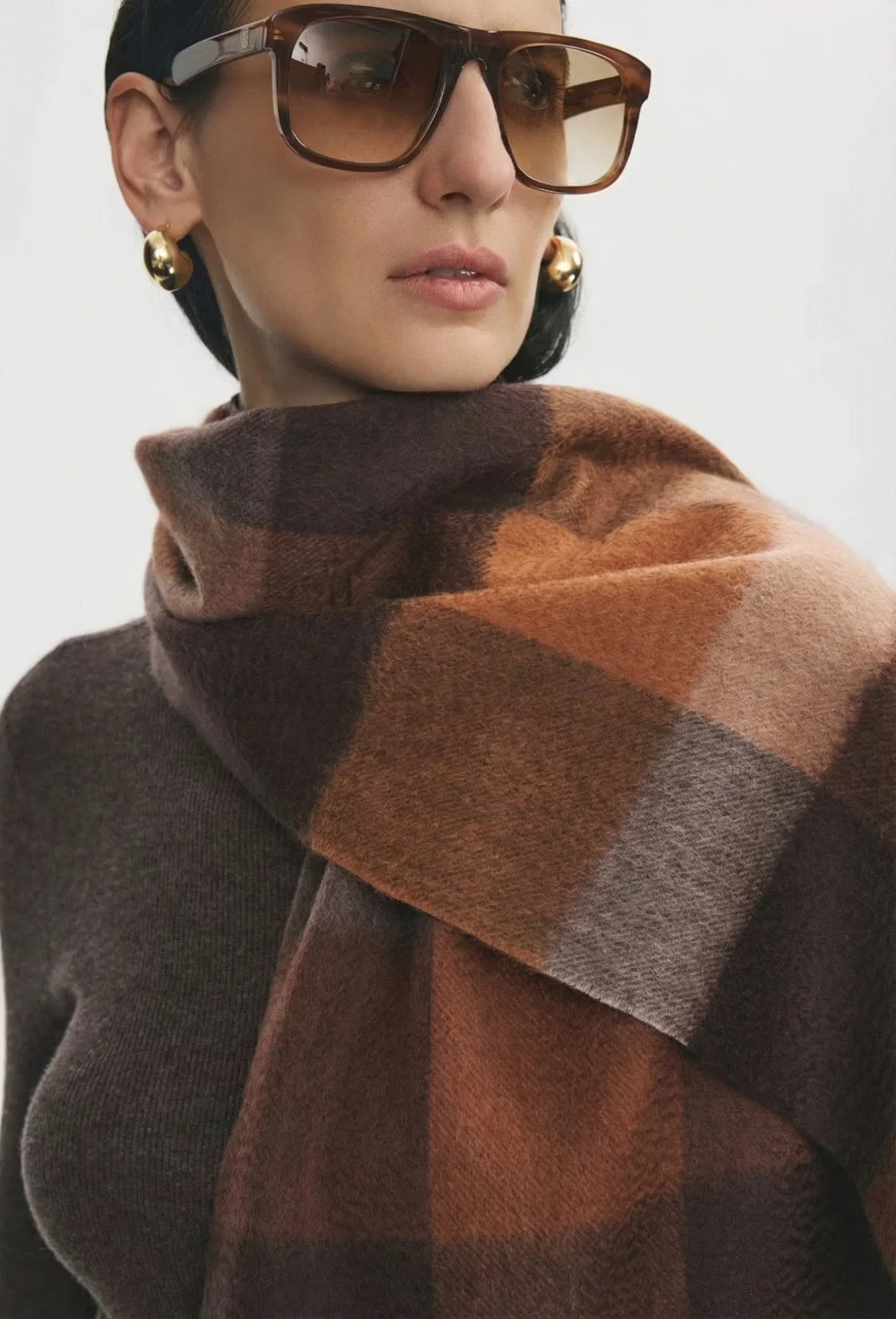 Plaid Cashmere Scarf - Image 4