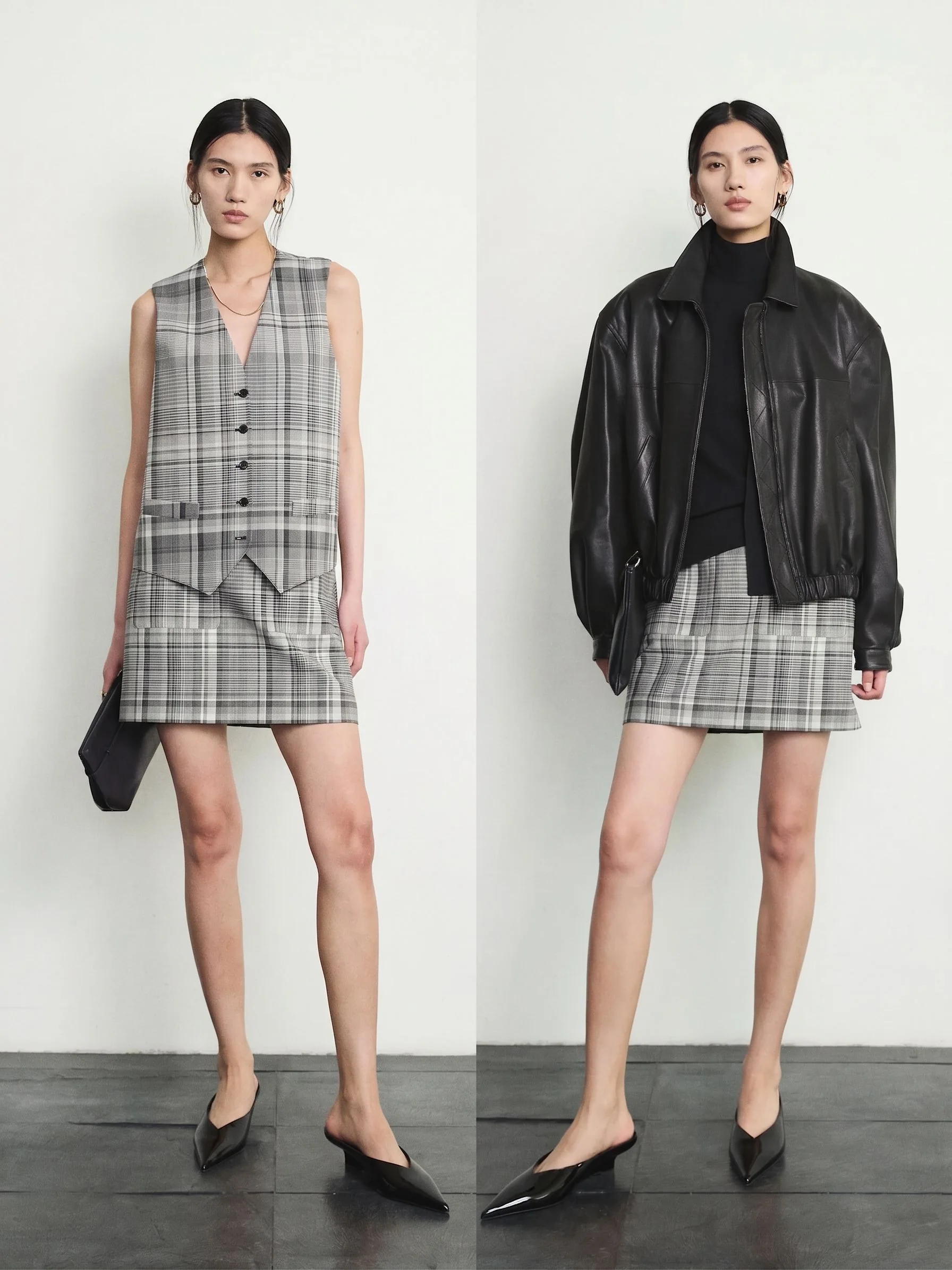 Plaid Contrast Vest - Image 2
