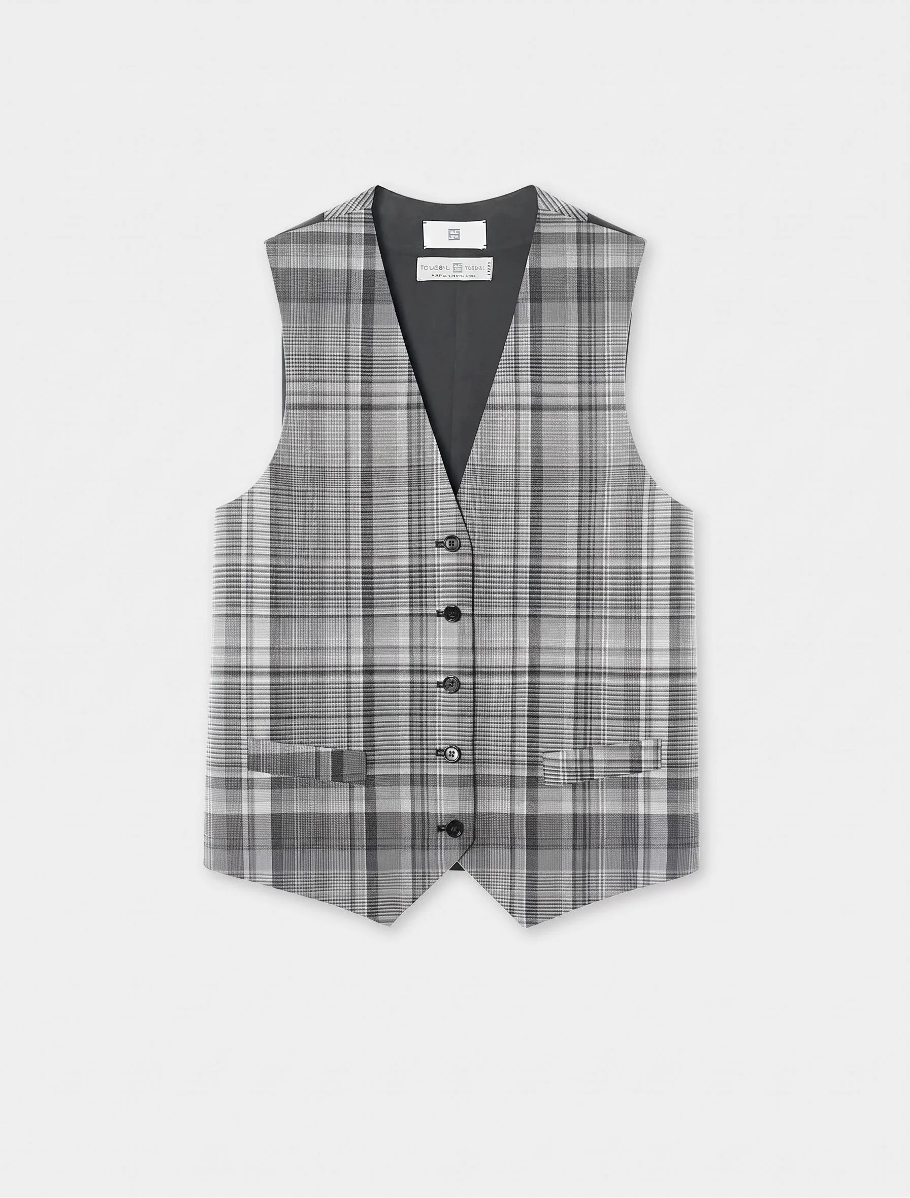 Plaid Contrast Vest - Image 6