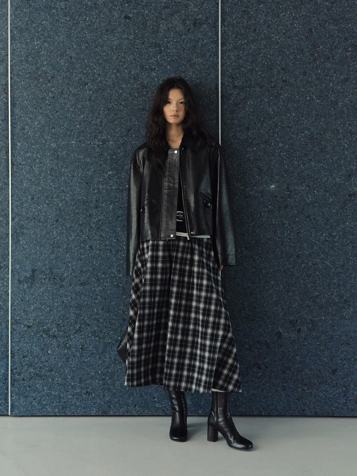Plaid Cotton Midi Skirt - Image 4