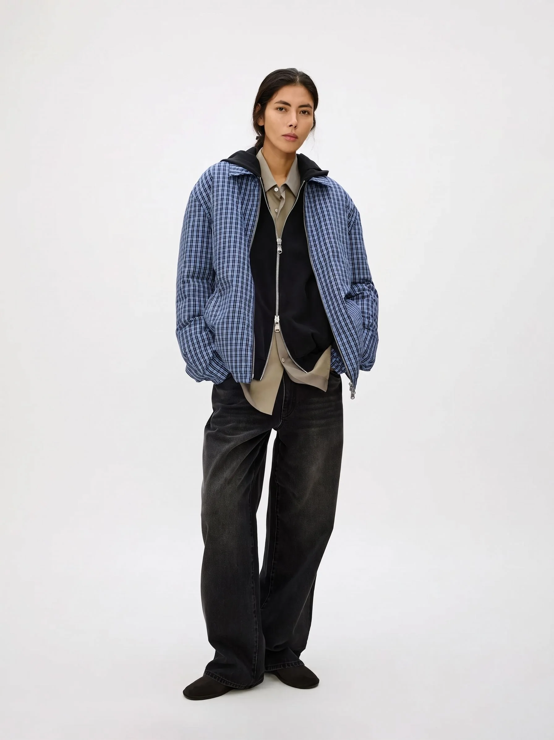 Plaid Double-Zip Jacket - Image 3