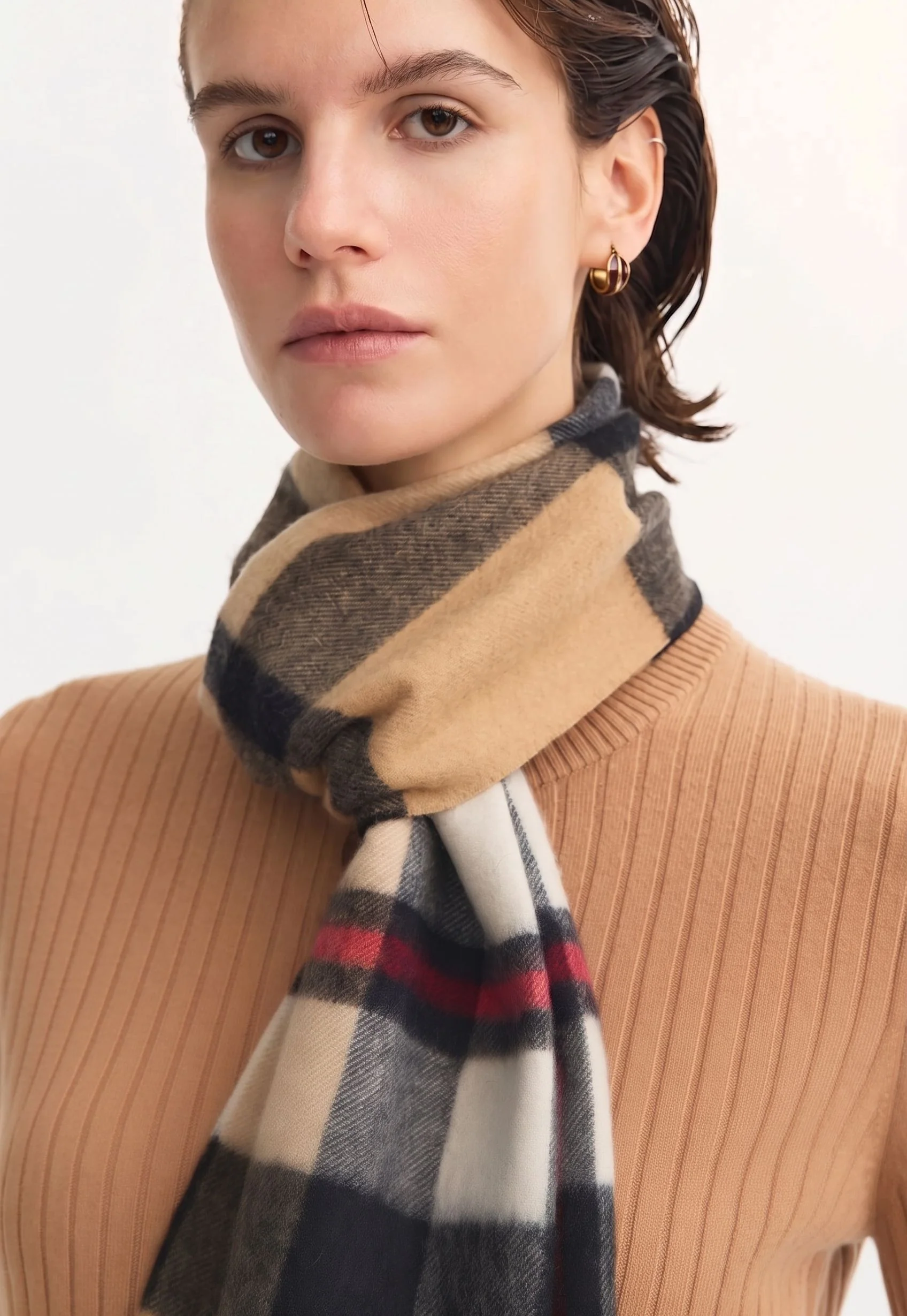 Plaid Fringe Scarf - Image 2