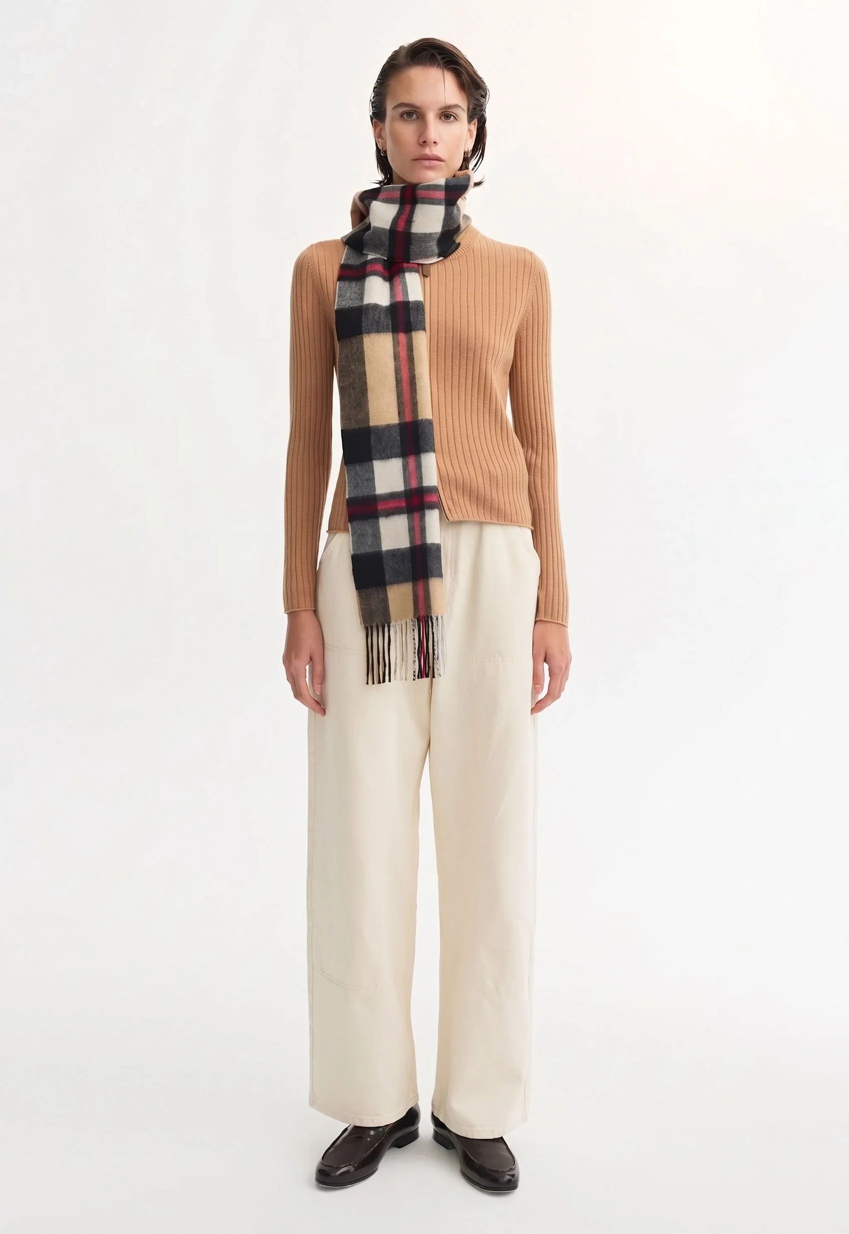 Plaid Fringe Scarf - Image 4